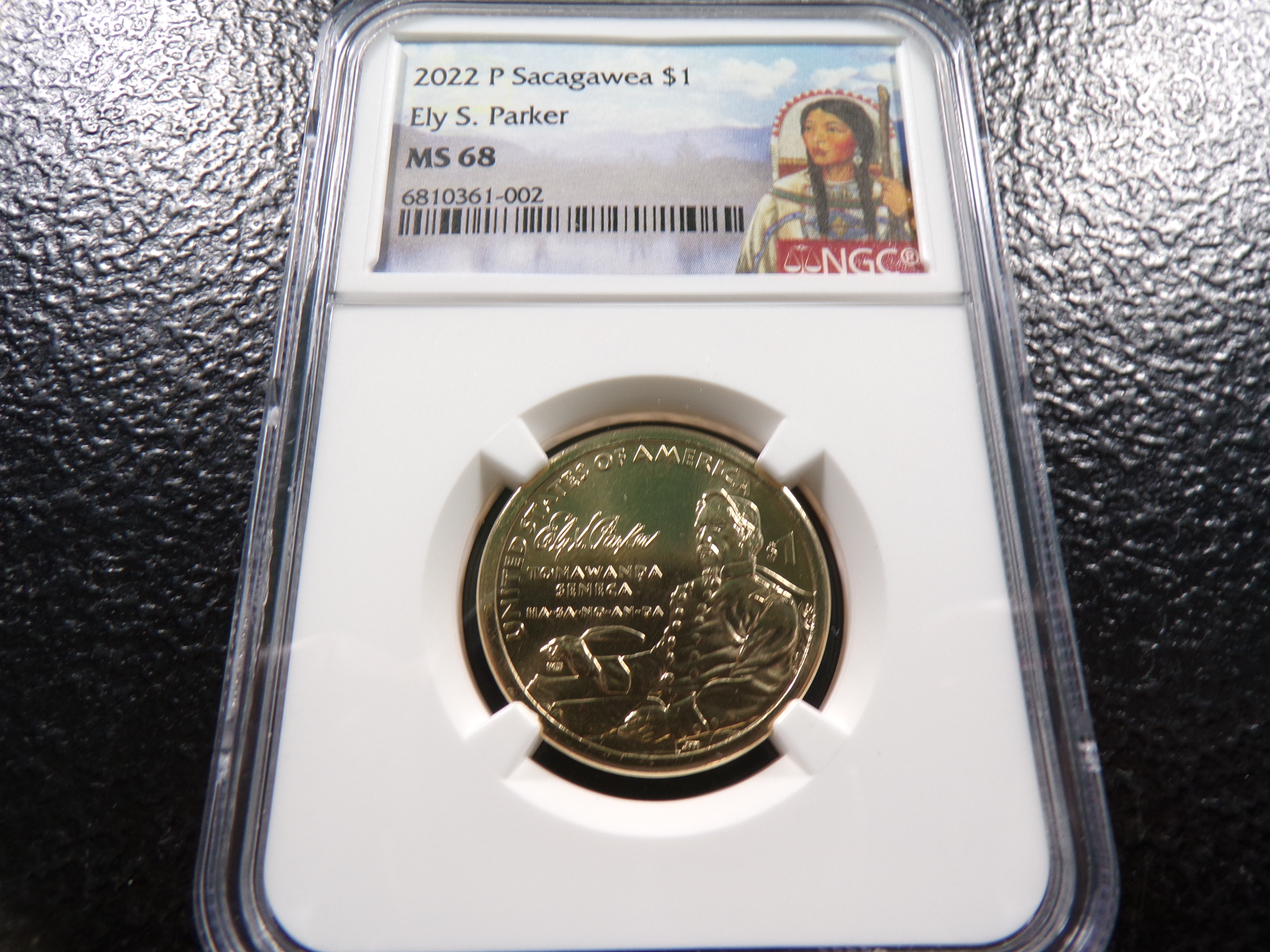 2022-P NGC MS68 ELY S. PARKER SACAGAWEA DOLLAR