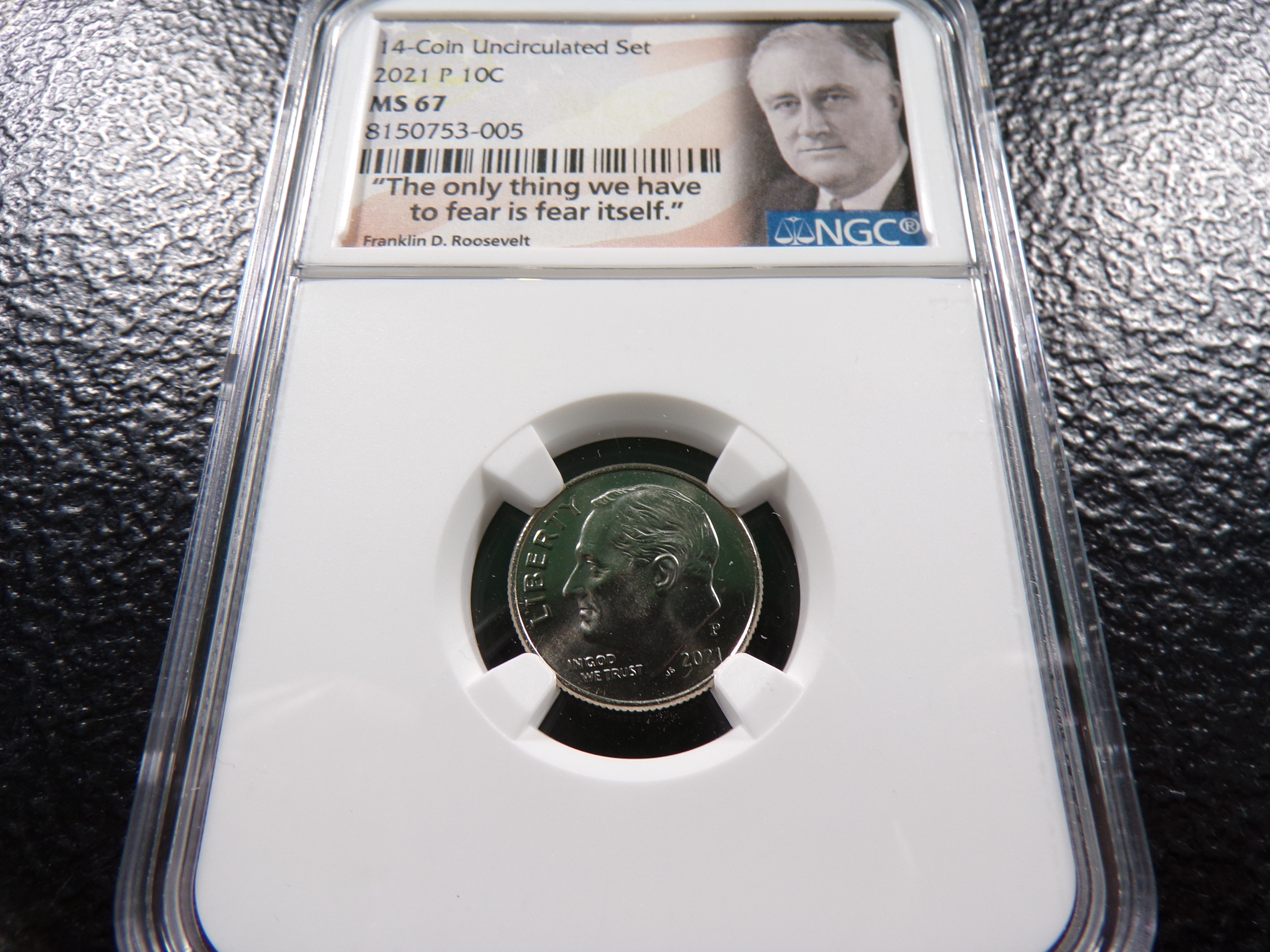 2021-P NGC MS67 ROOSEVELT DIME