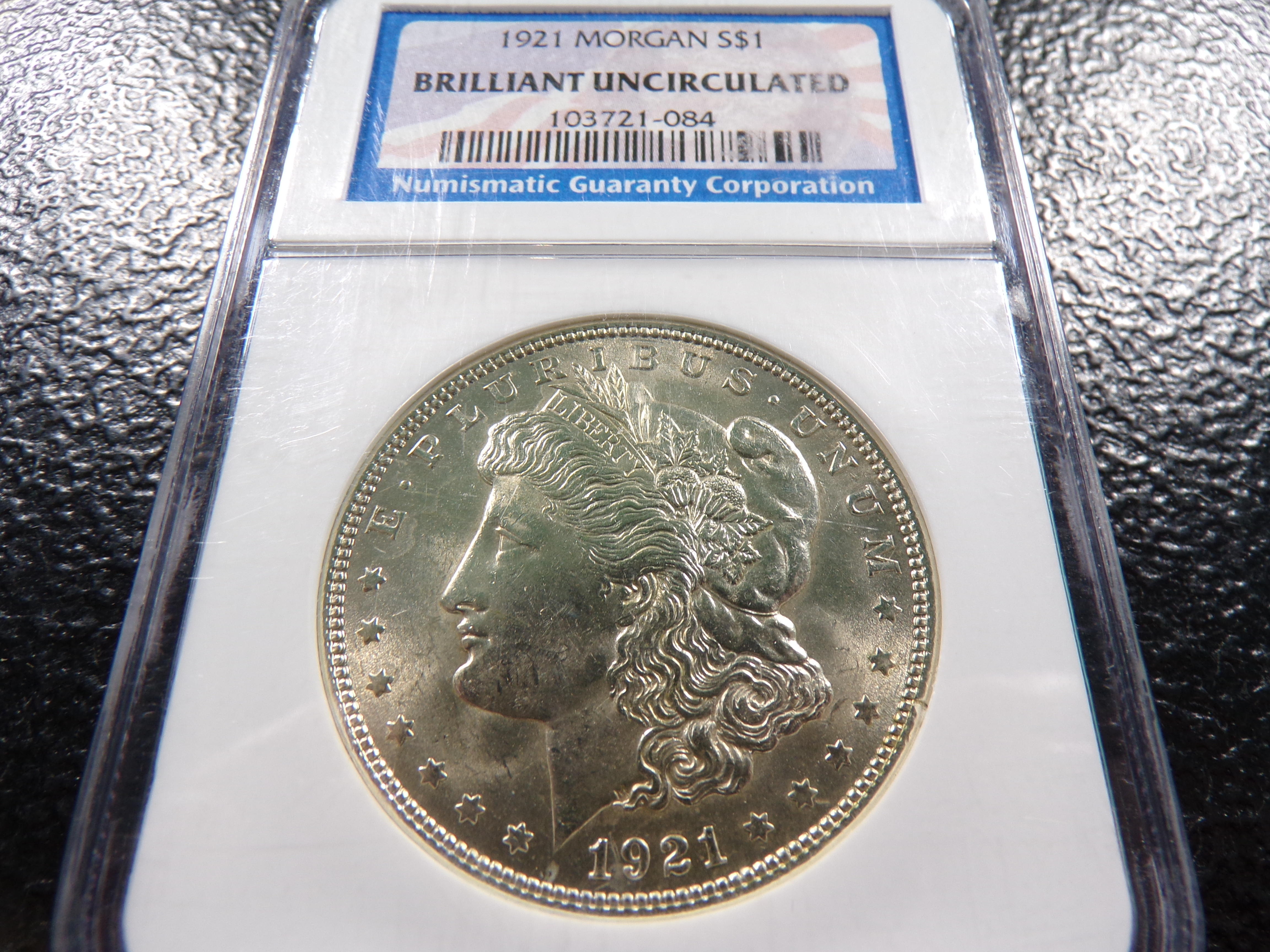 1921 NGC BRILLIANT UNCIRCULATED MORGAN SILVER DOLLAR
