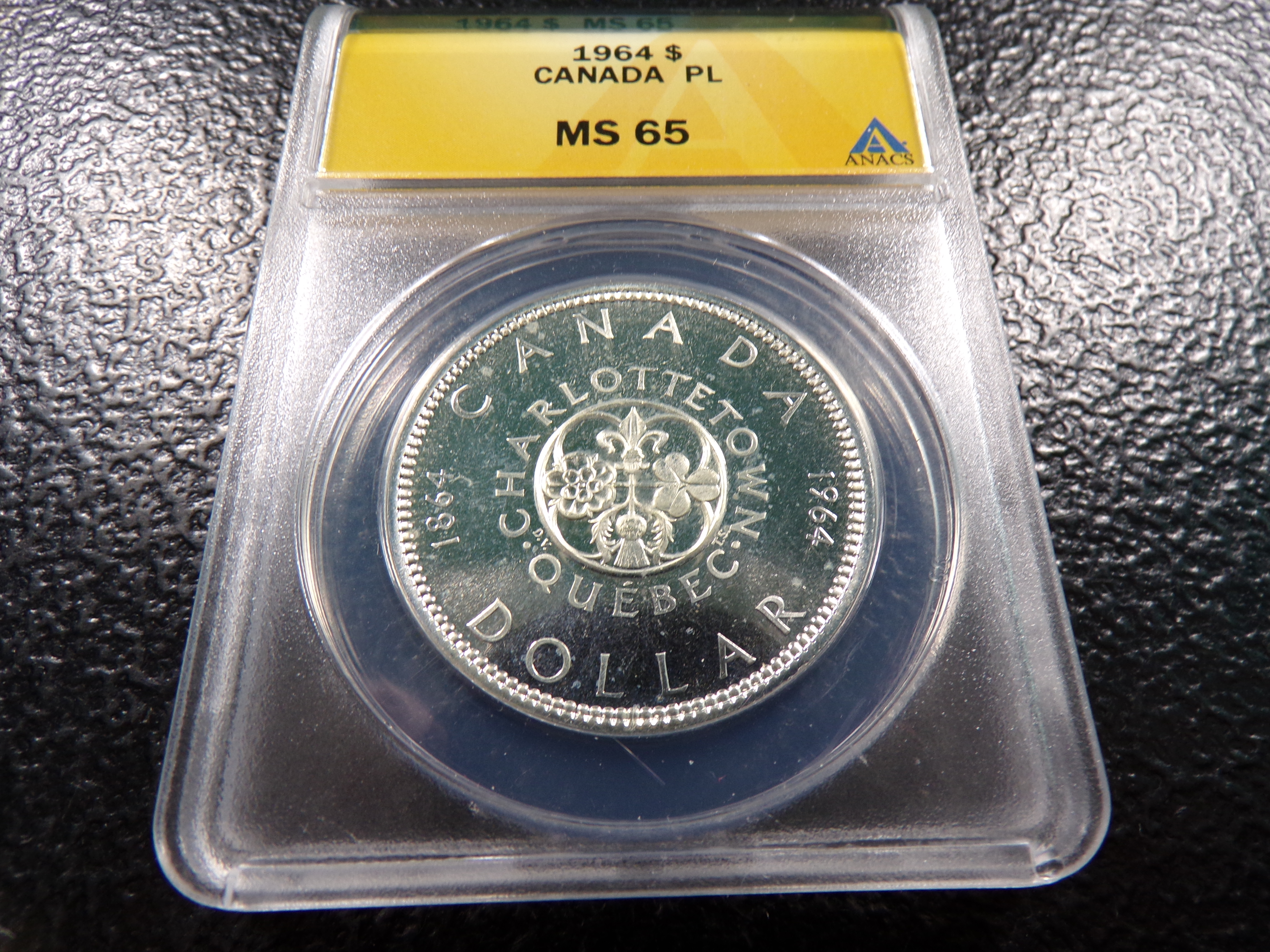 1964 ANACS MS65 PL CANADA SILVER DOLLAR