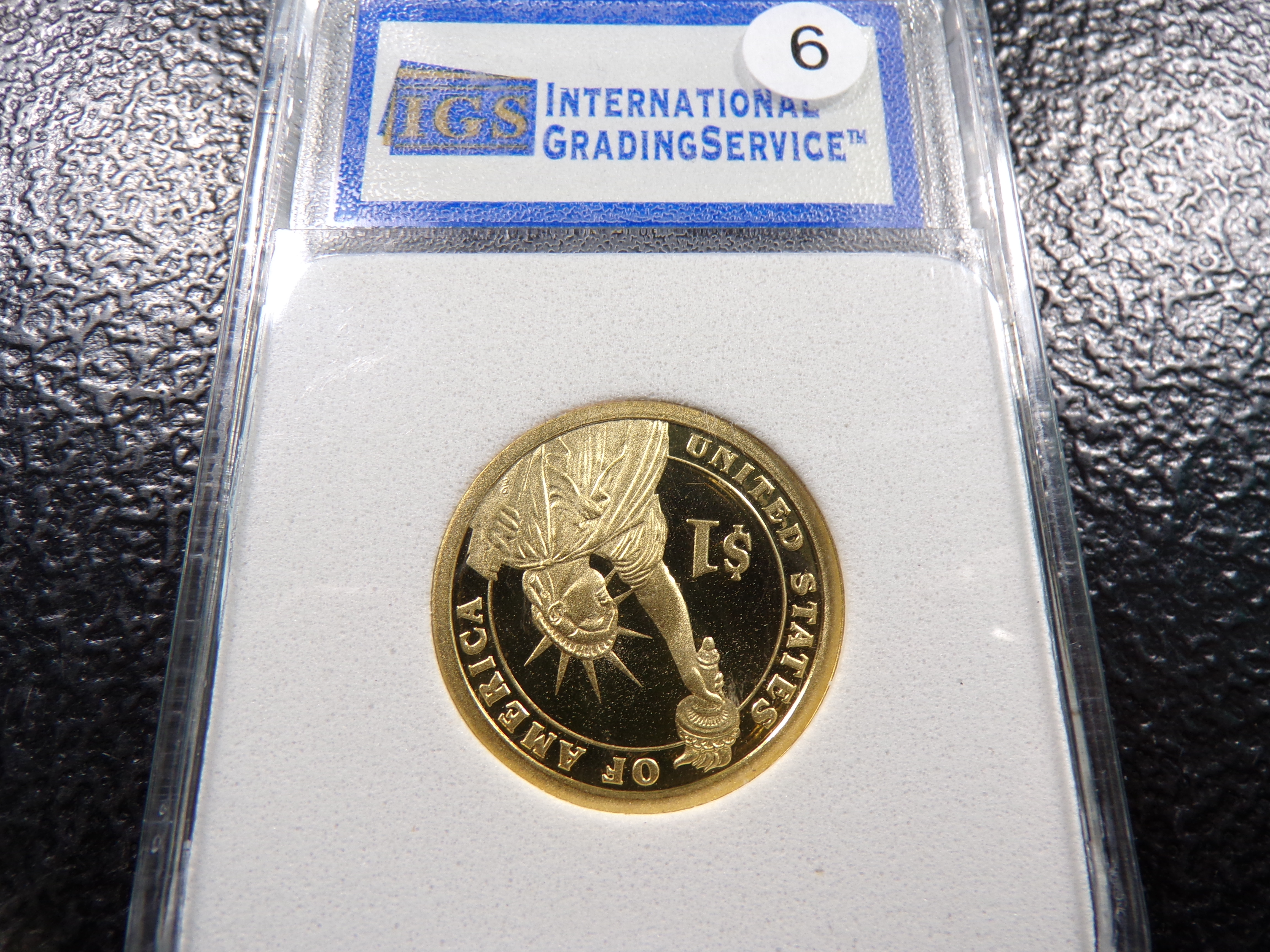 2009-S IGS PR70 DCAM W. H. HARRISON FIRST DAY ISSUE 9TH PRESIDENT PROOF DOLLAR