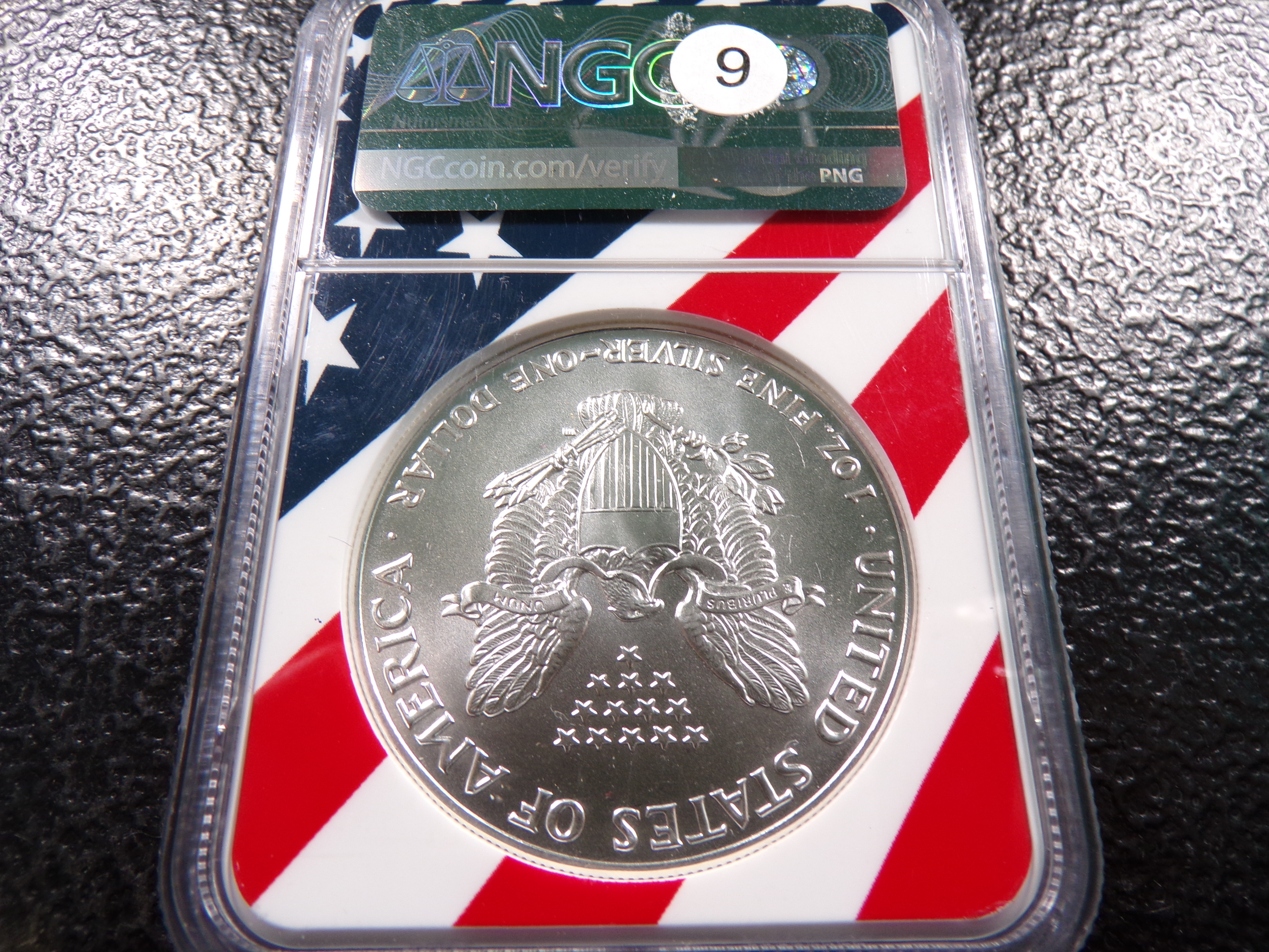 1992 NGC MS69 AMERICAN SILVER EAGLE DOLLAR