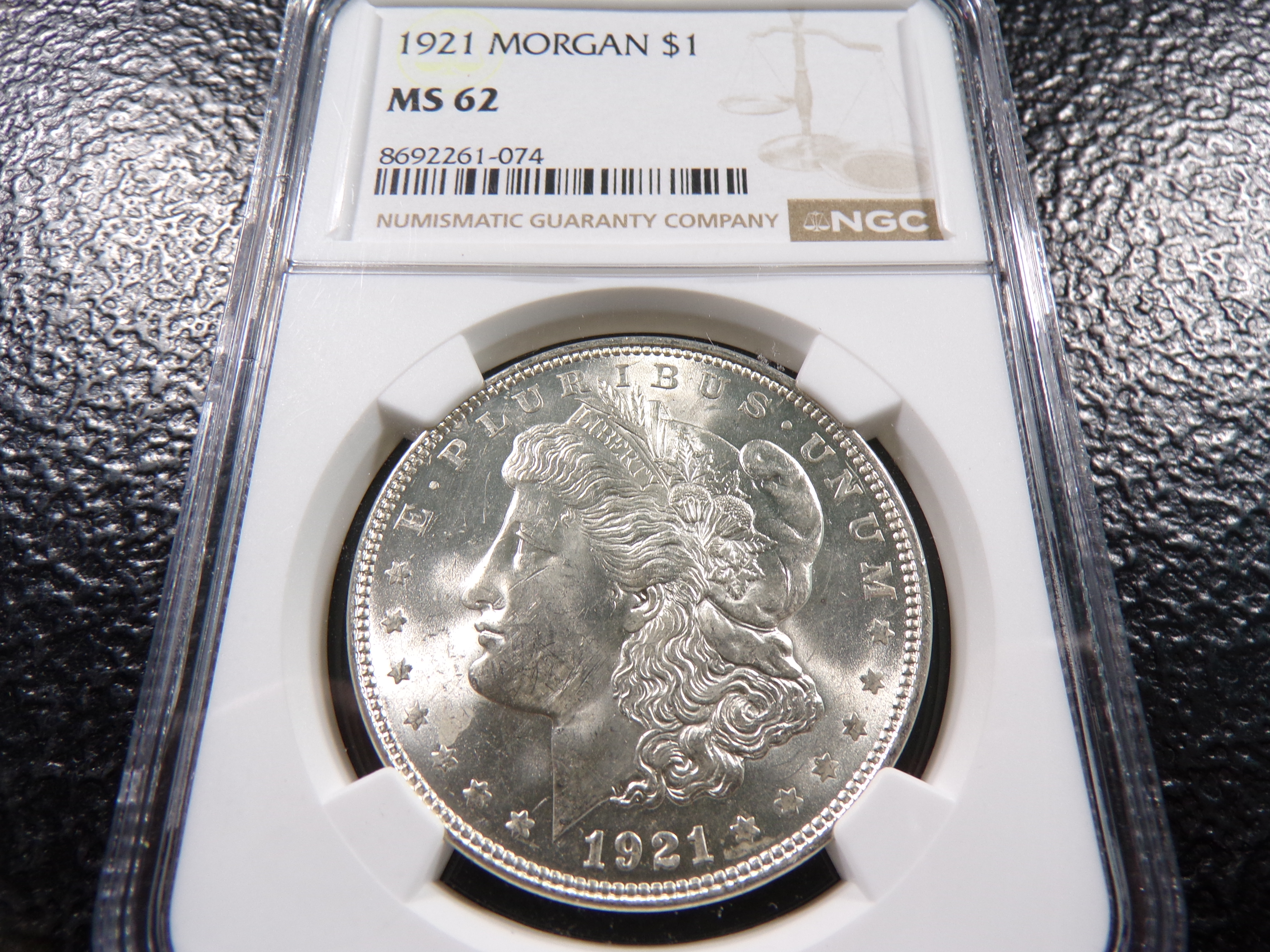 1921 NGC MS62 MORGAN SILVER DOLLAR