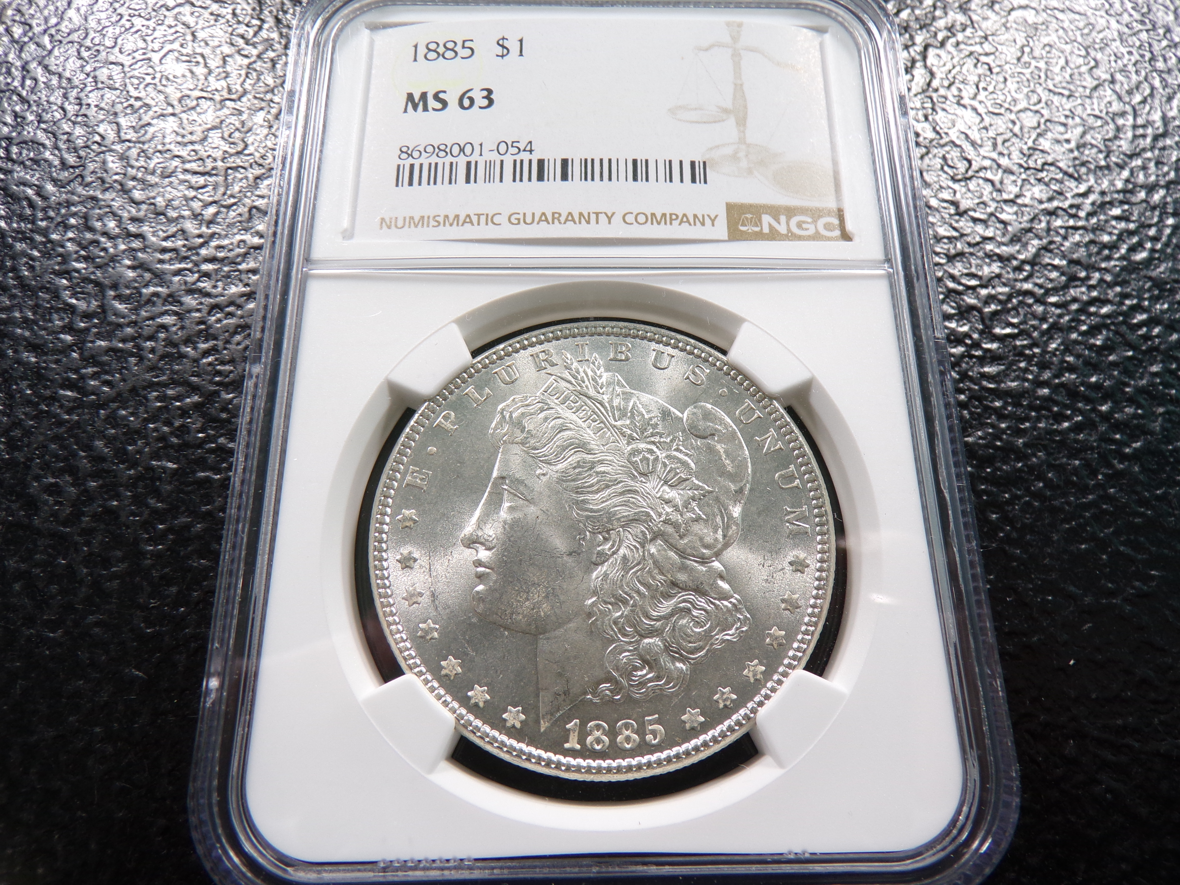 1885 NGC MS63 MORGAN SILVER DOLLAR