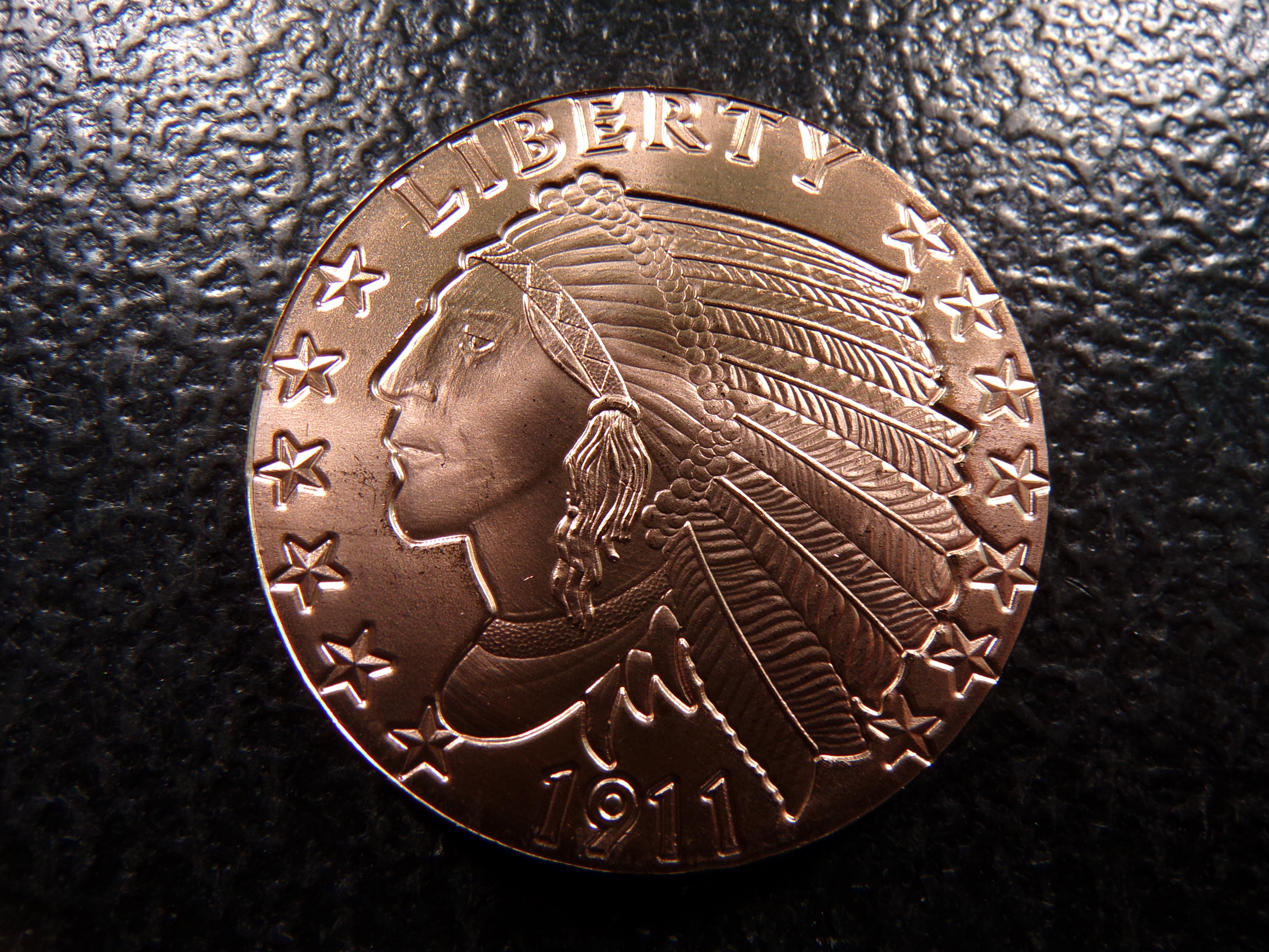 INDIAN HEAD STYLE 1 OUNCE .999 FINE COOPER