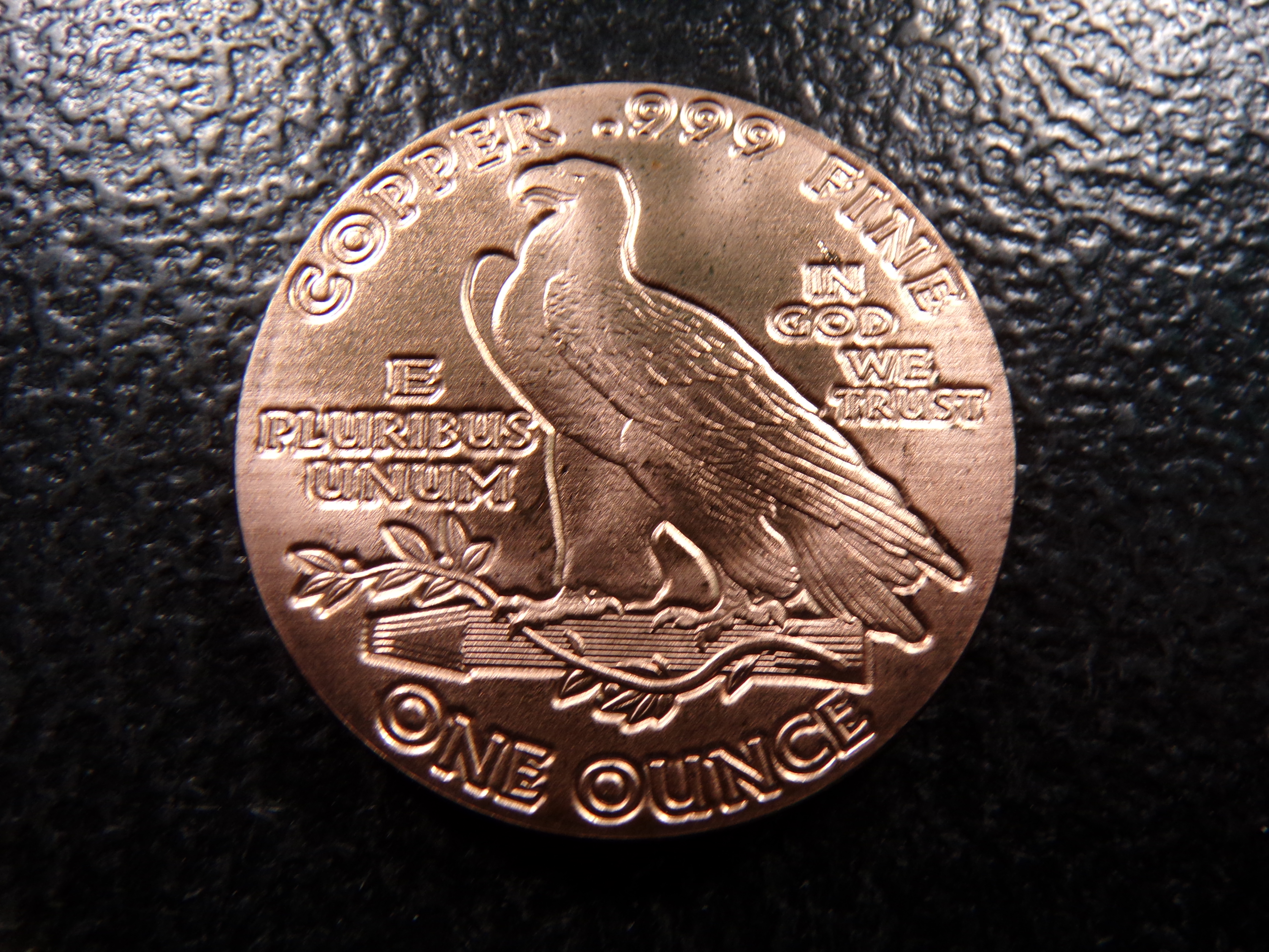 INDIAN HEAD STYLE 1 OUNCE .999 FINE COOPER