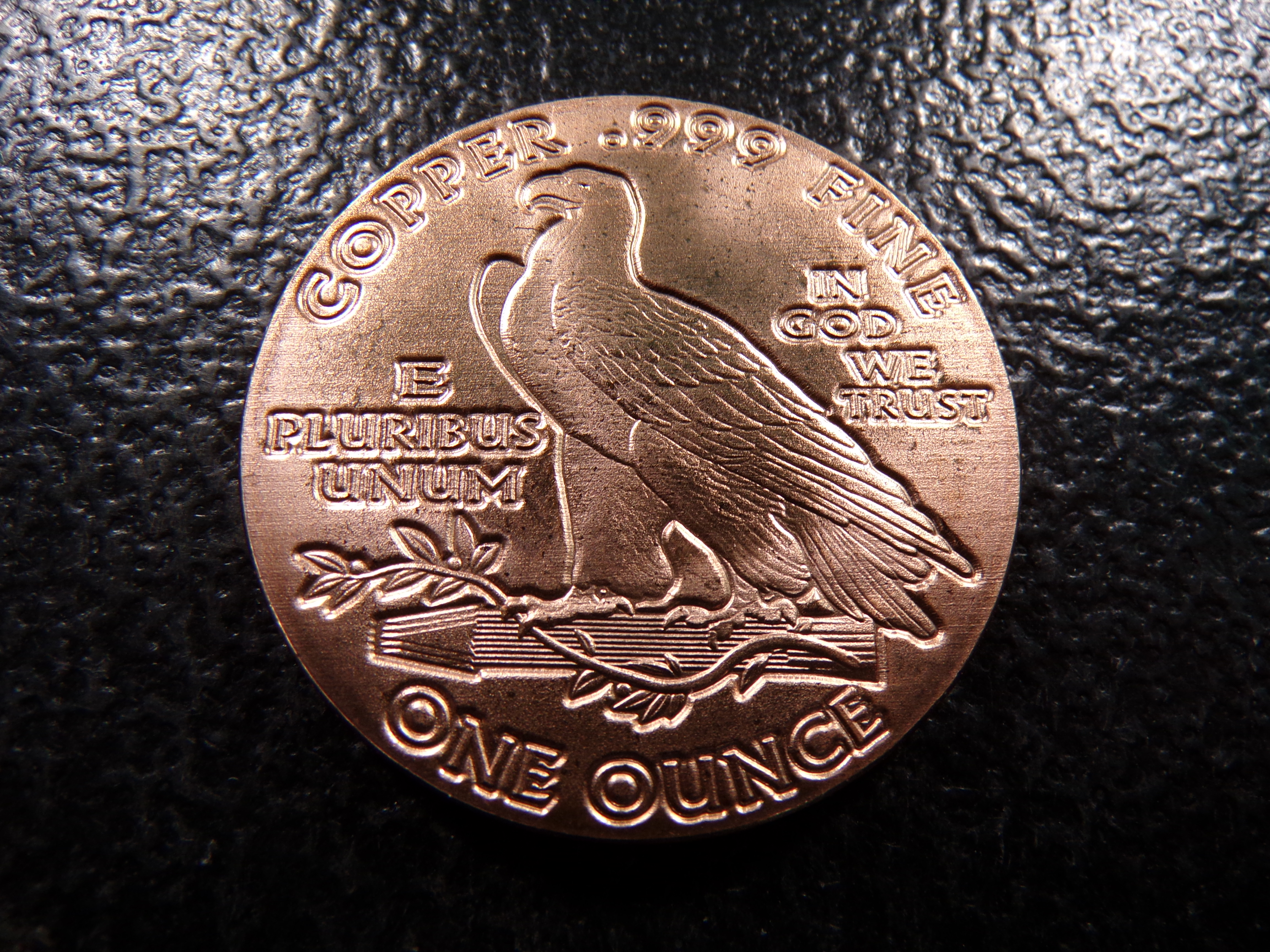 INDIAN HEAD STYLE 1 OUNCE .999 FINE COOPER