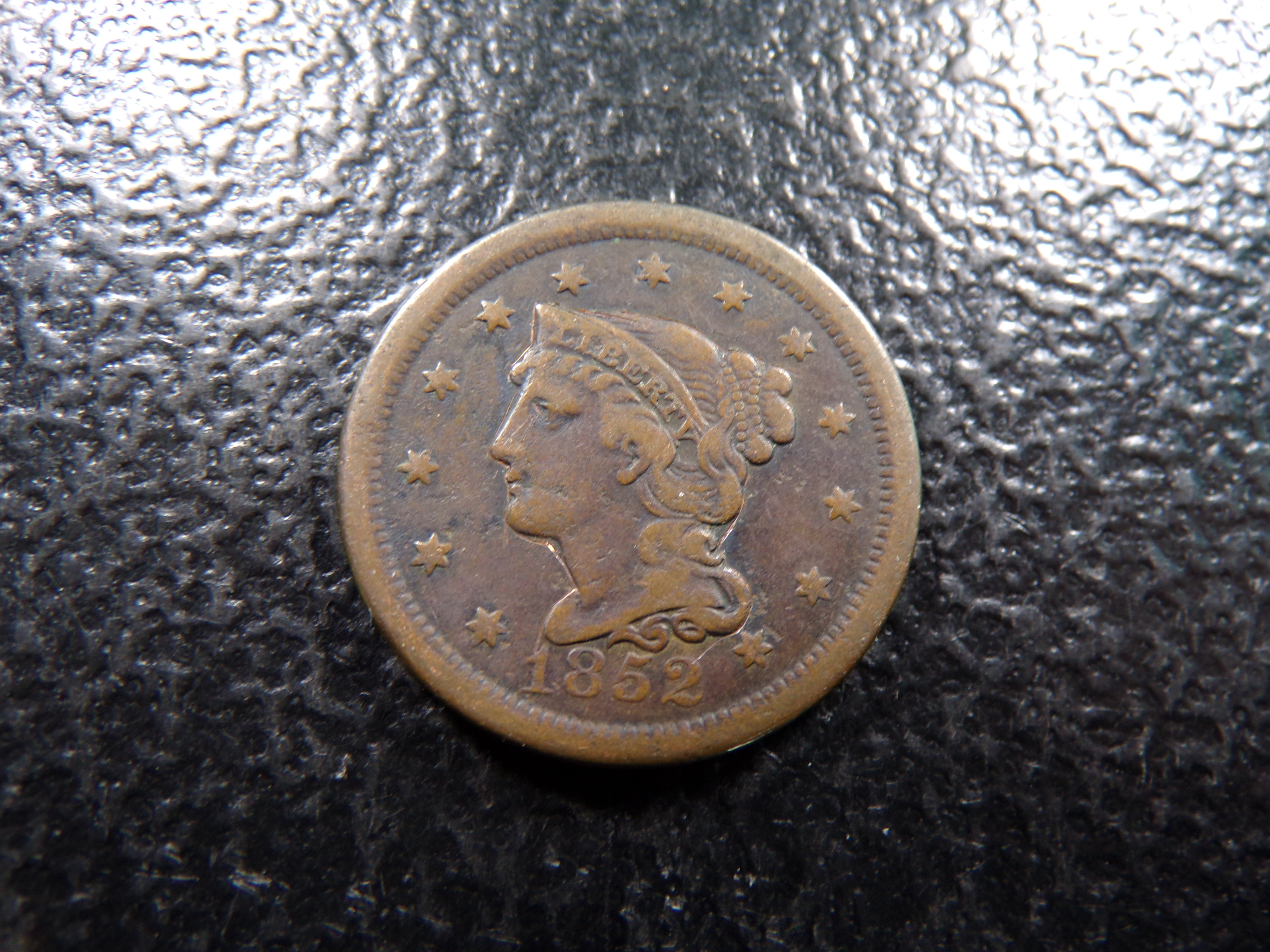 1852 BRAIDED HAIR LARGE CENT