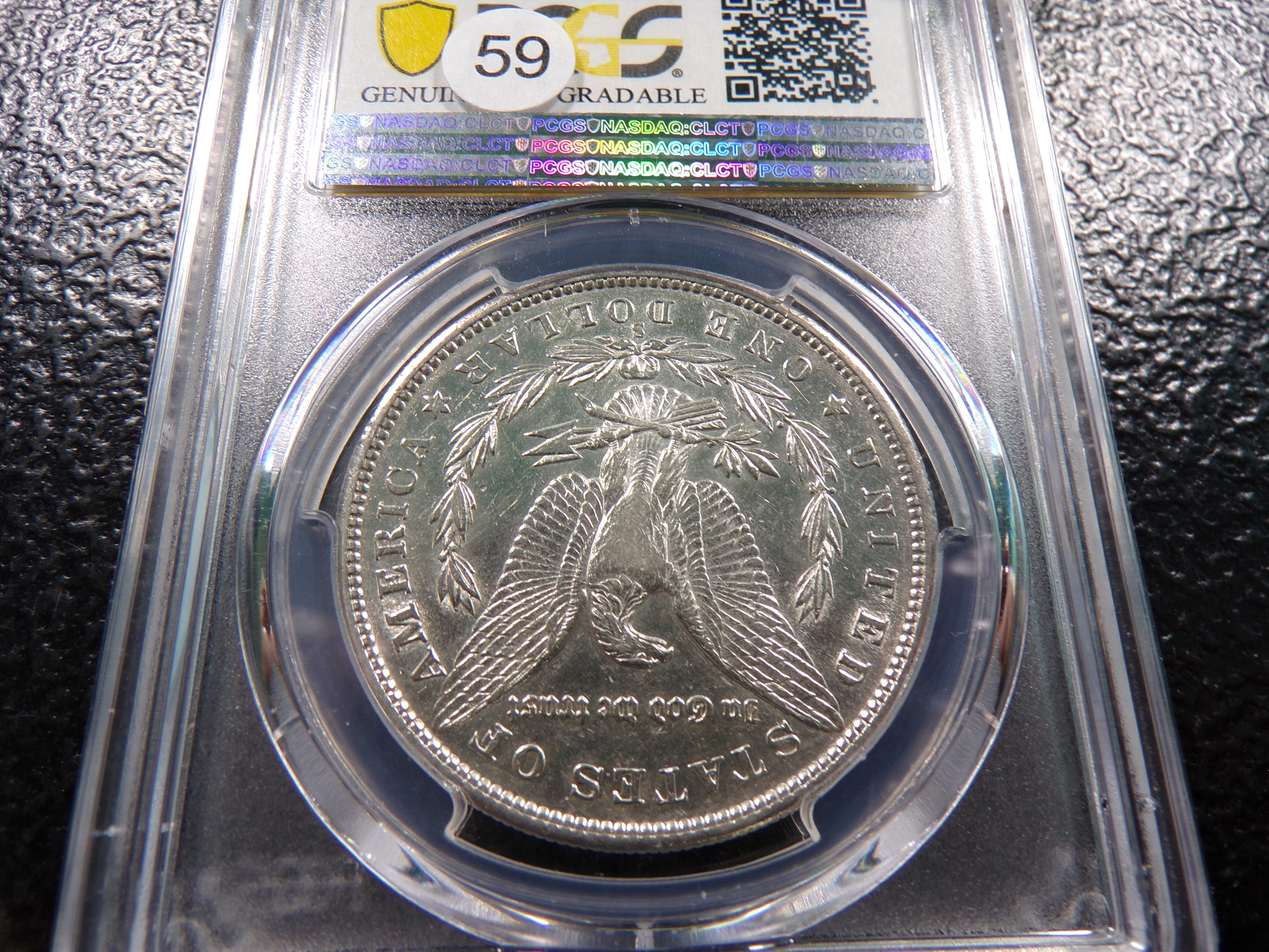 1880-S PCGS AU. DETAIL MORGAN SILVER DOLLAR GENUINE CLEANED