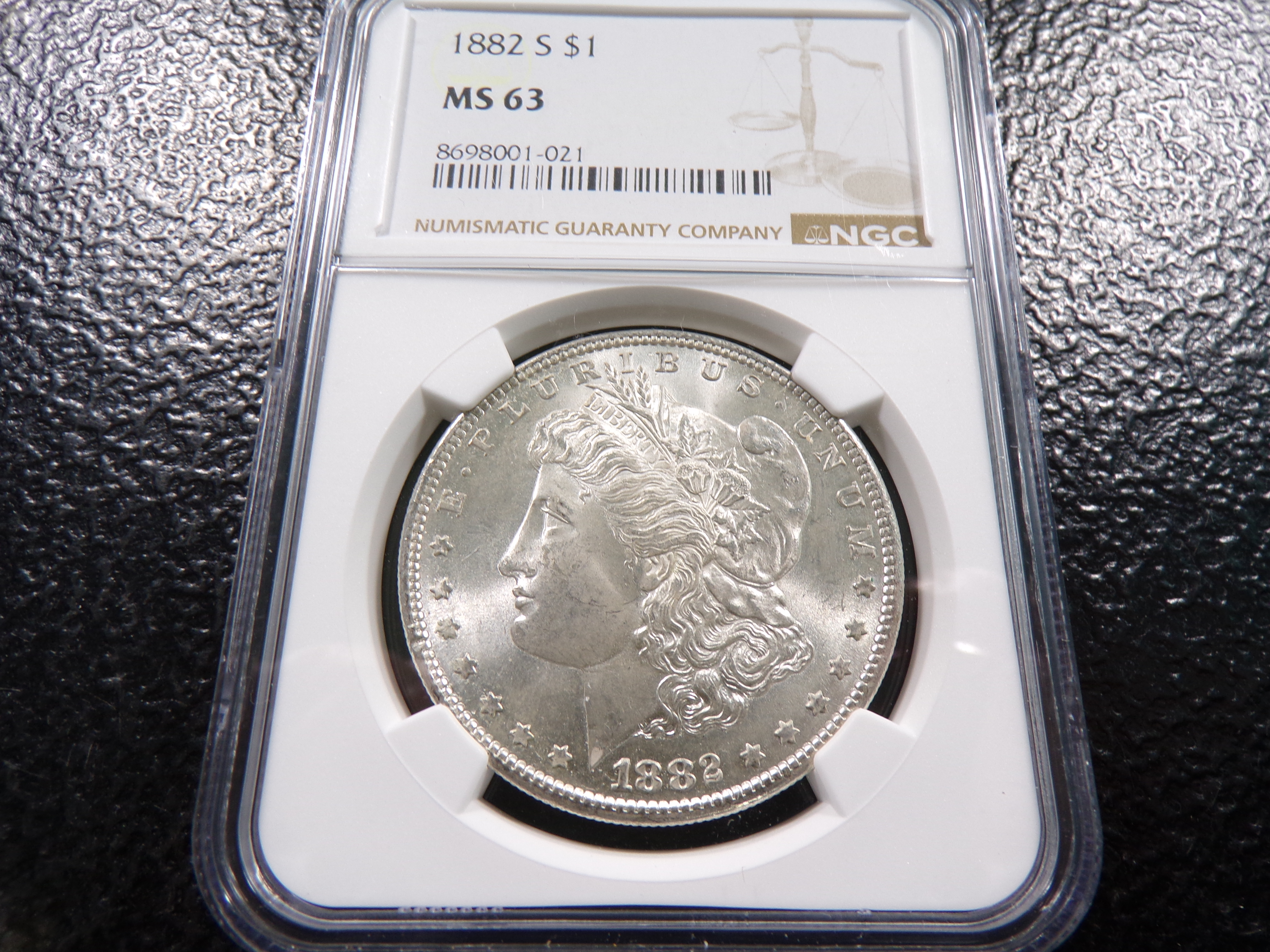 1882-S NGC MS63 MORGAN SILVER DOLLAR