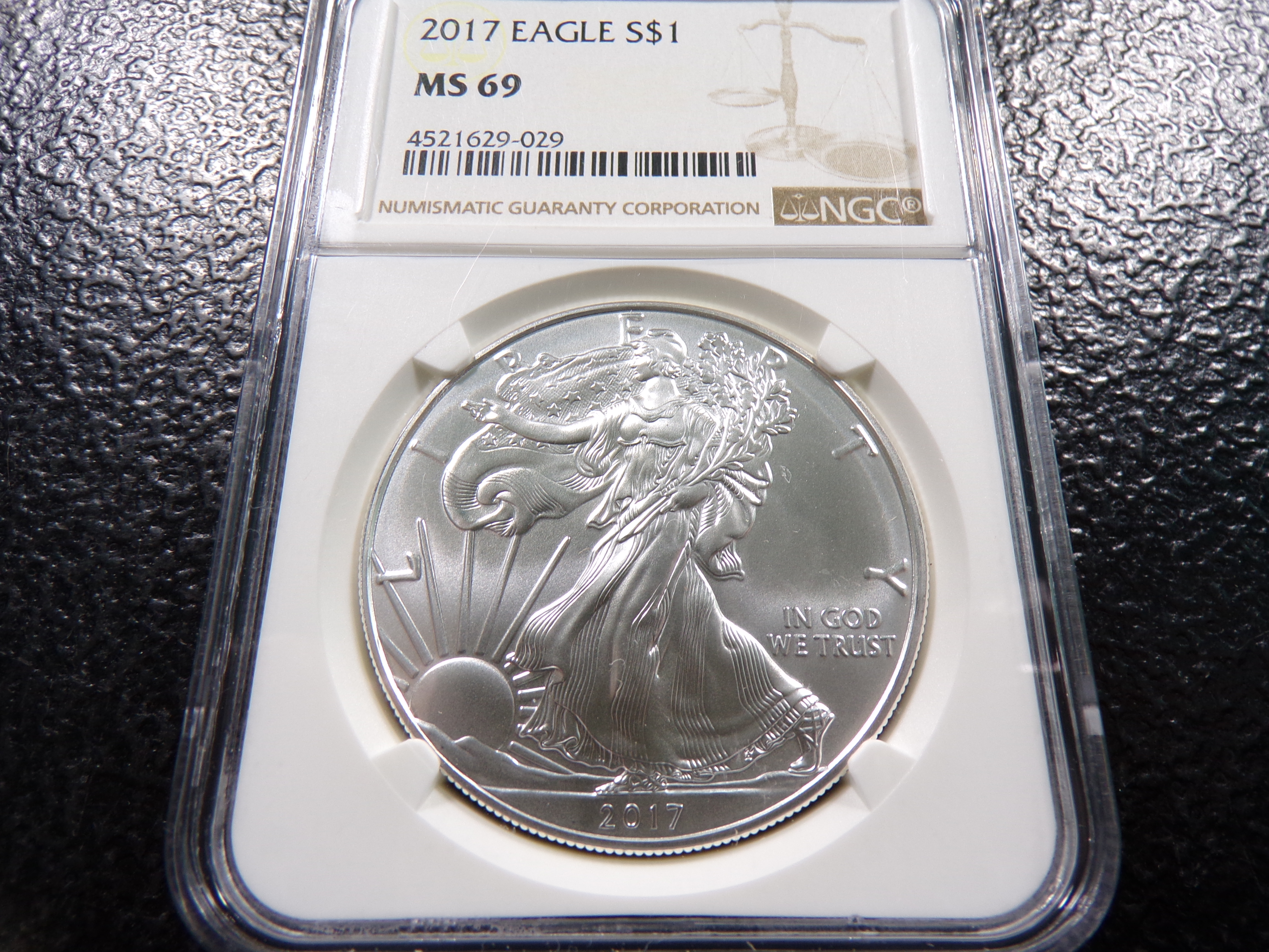2017 NGC MS69 AMERICAN SILVER EAGLE DOLLAR