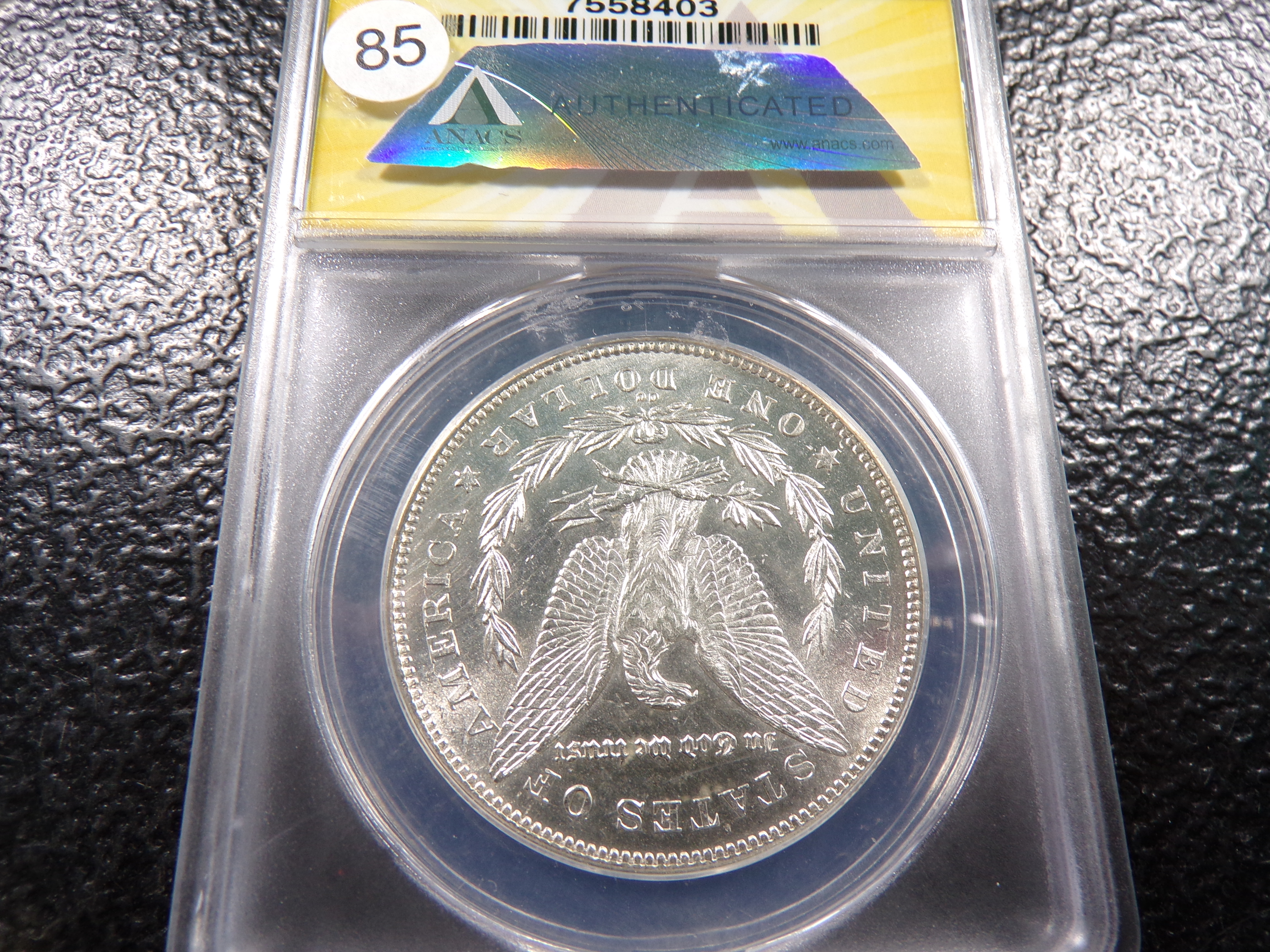 1878-CC ANACS MS60 DETAIL KEY DATE CARSON CITY MORGAN SILVER DOLLAR CLEANED