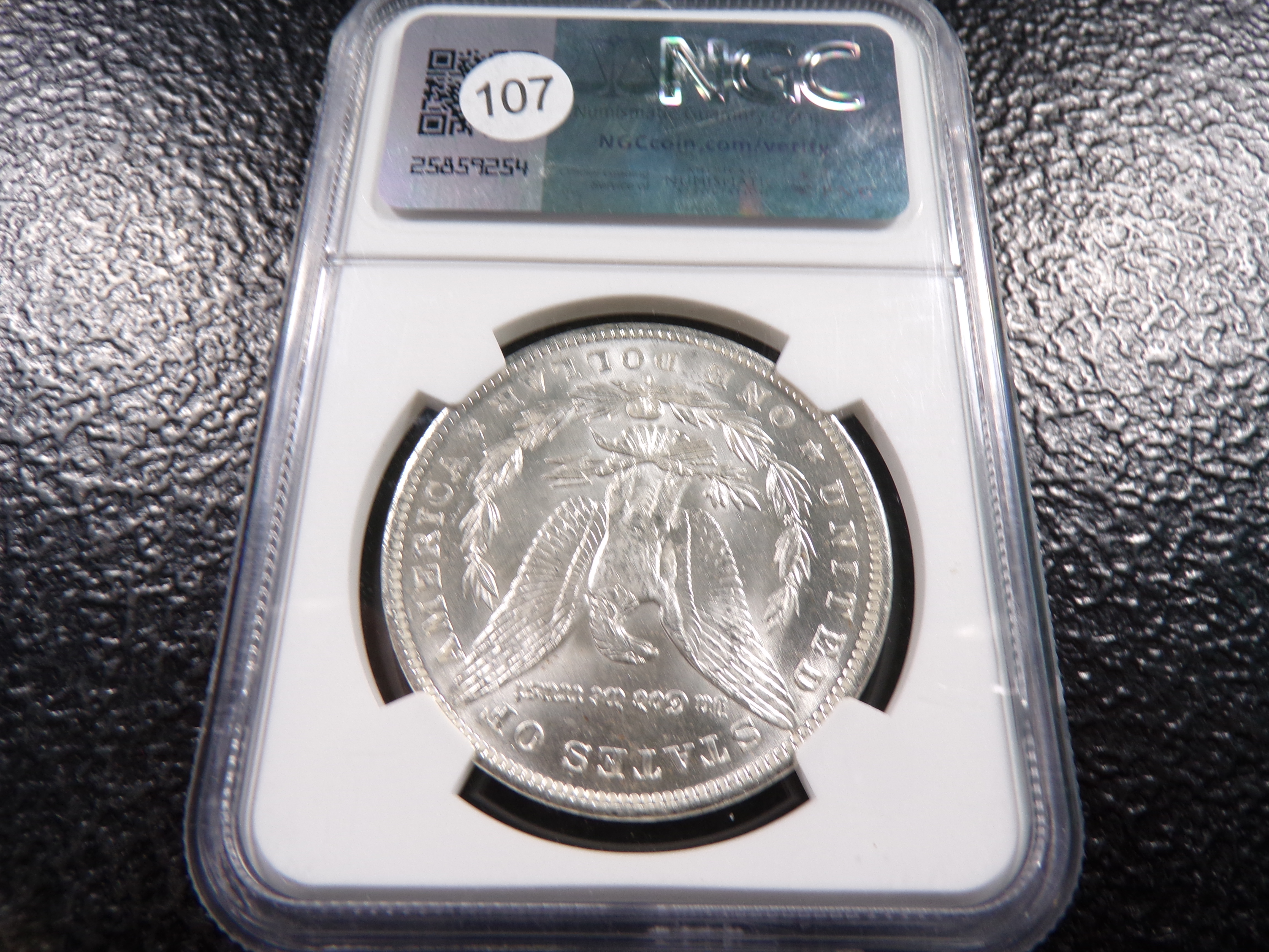 1884-O NGC BRILLIANT UNCIRCULATED MORGAN SILVER DOLLAR