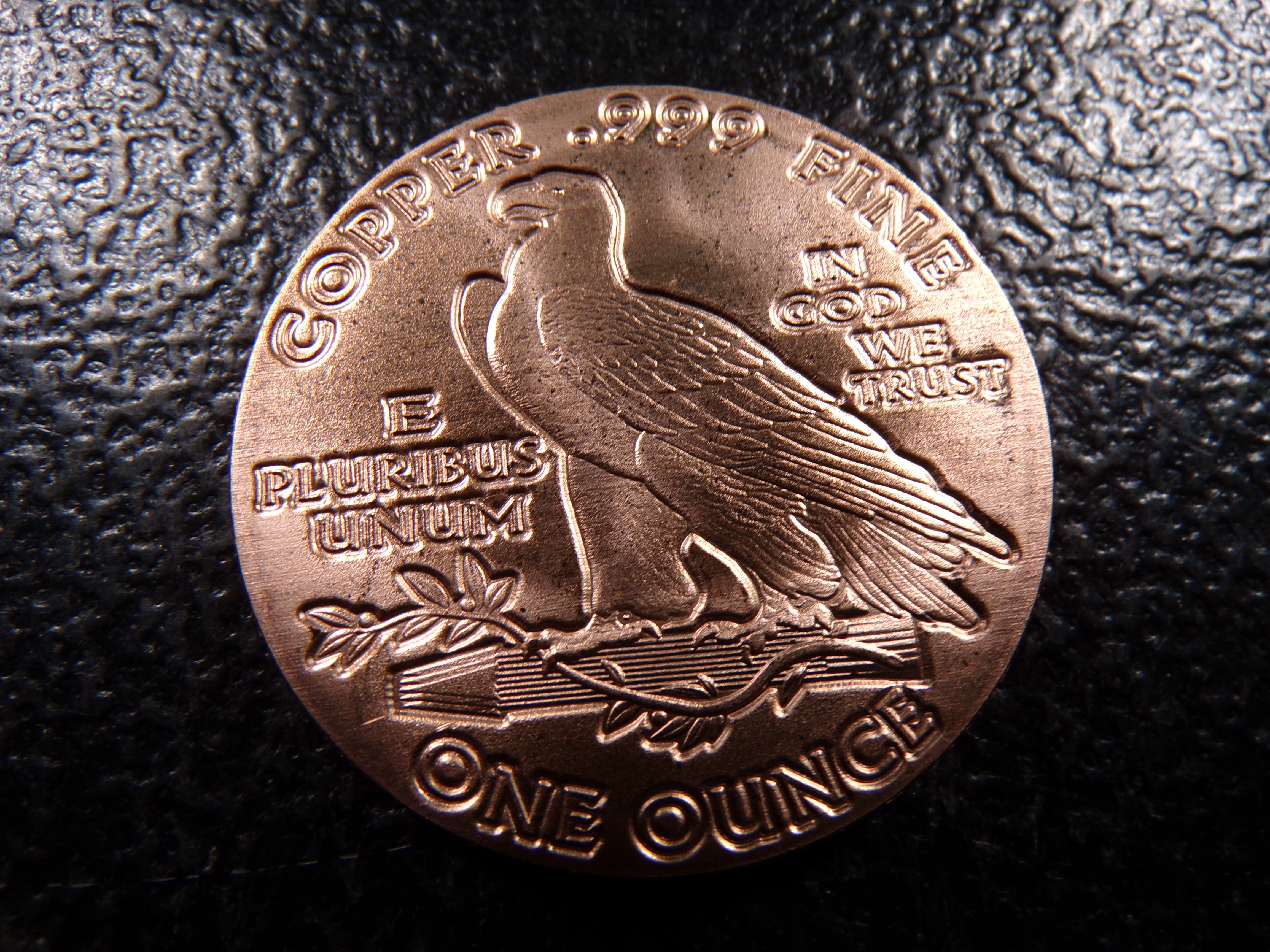 INDIAN HEAD STYLE 1 OUNCE .999 FINE COOPER