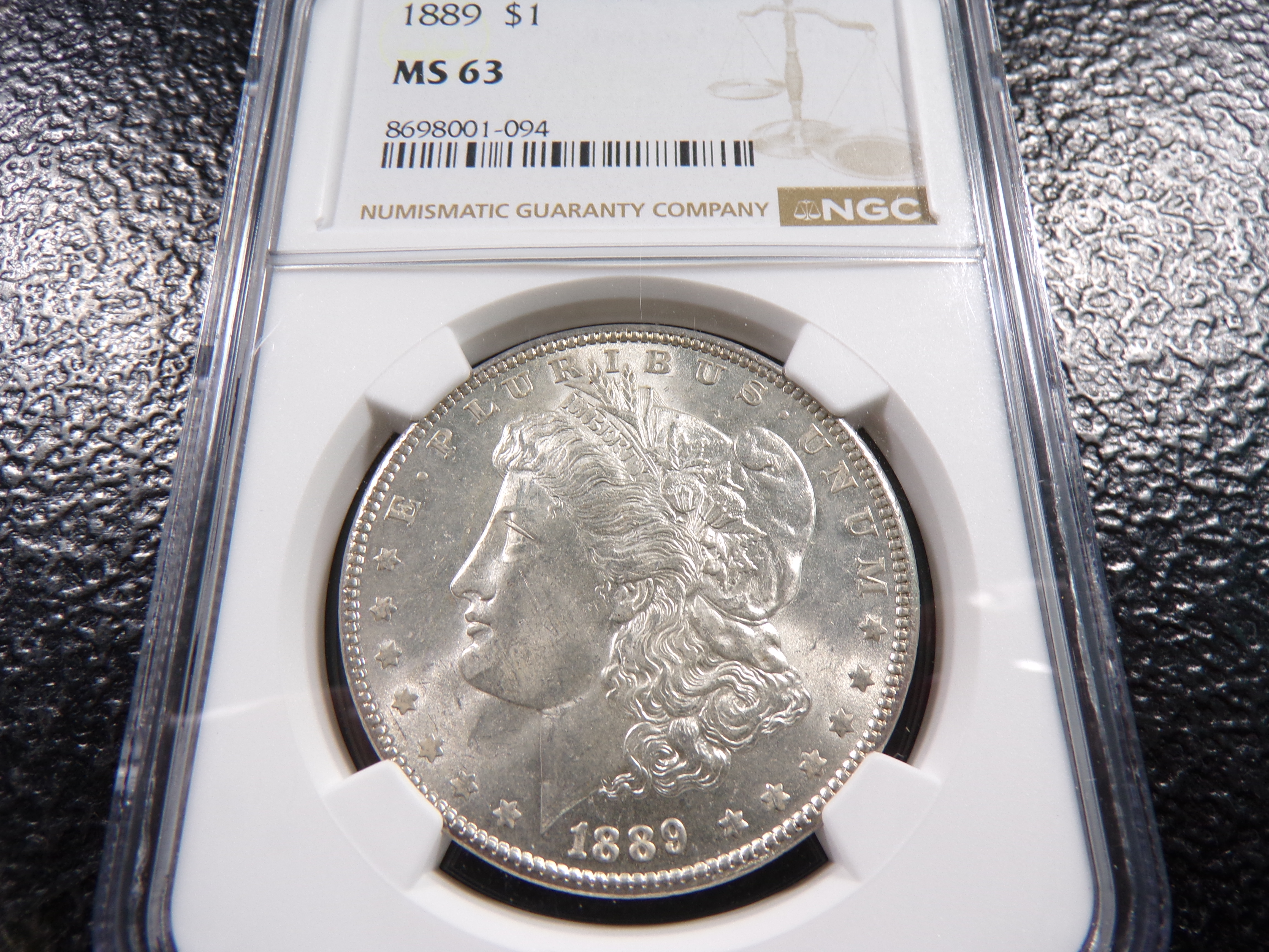 1889 NGC MS63 MORGAN SILVER DOLLAR