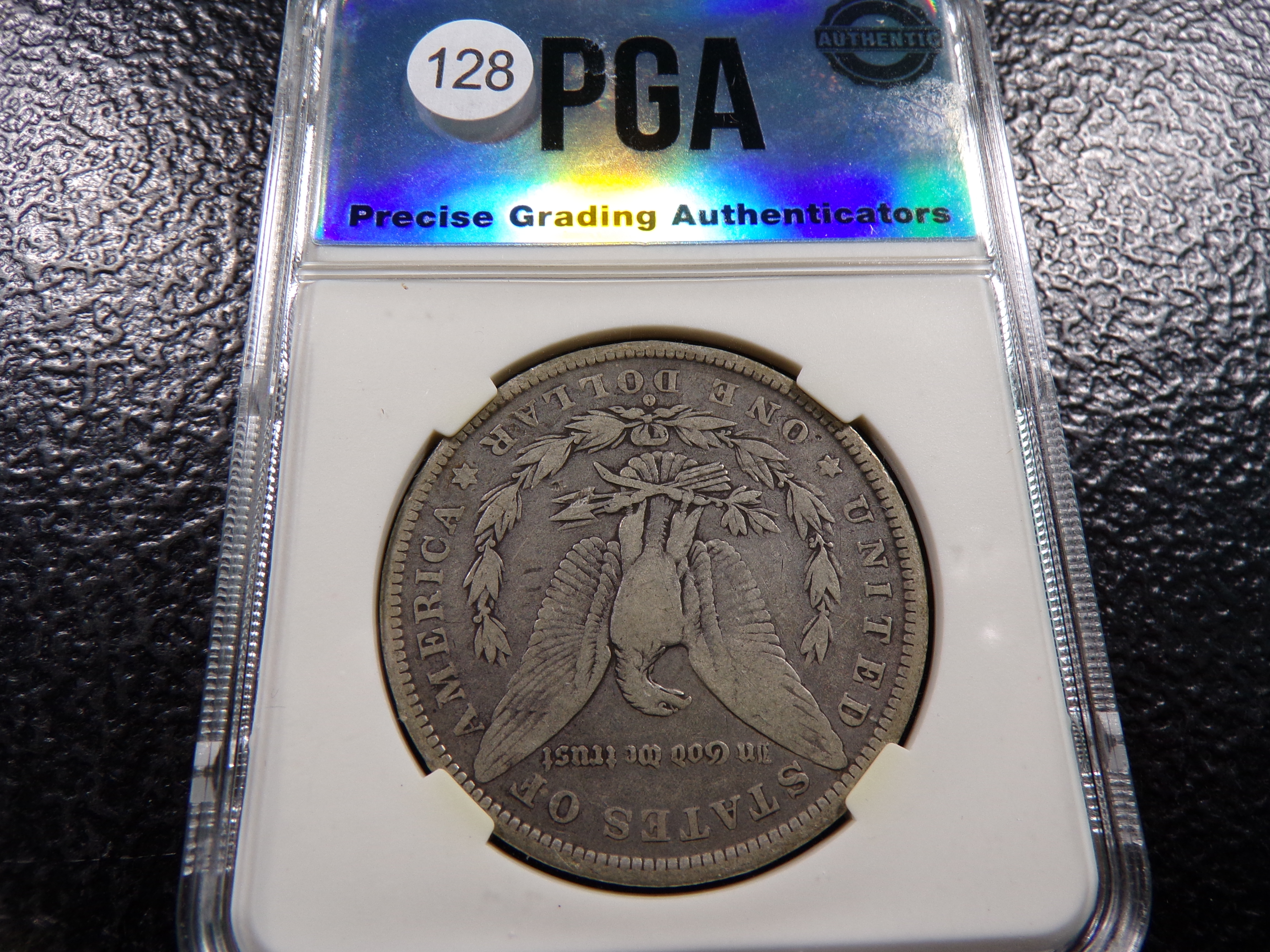 1882-O/S PGA F12 MORGAN SILVER DOLLAR
