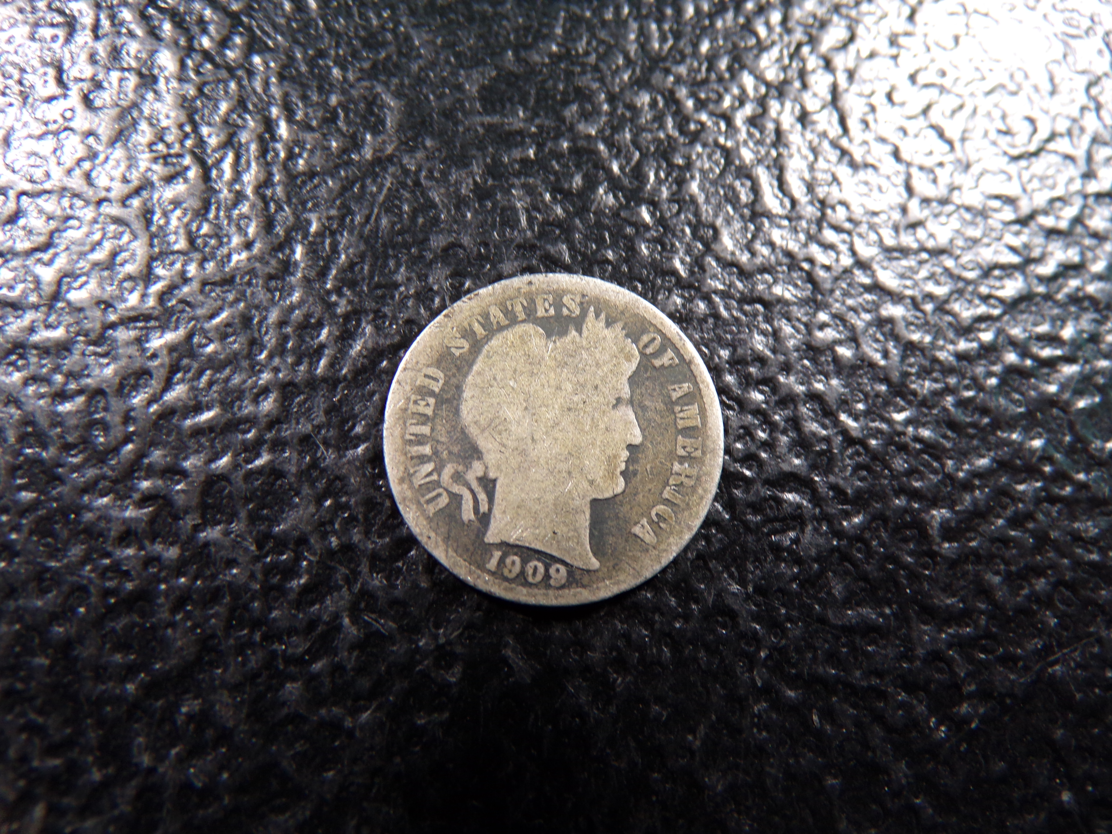 1909 BARBER SILVER DIME