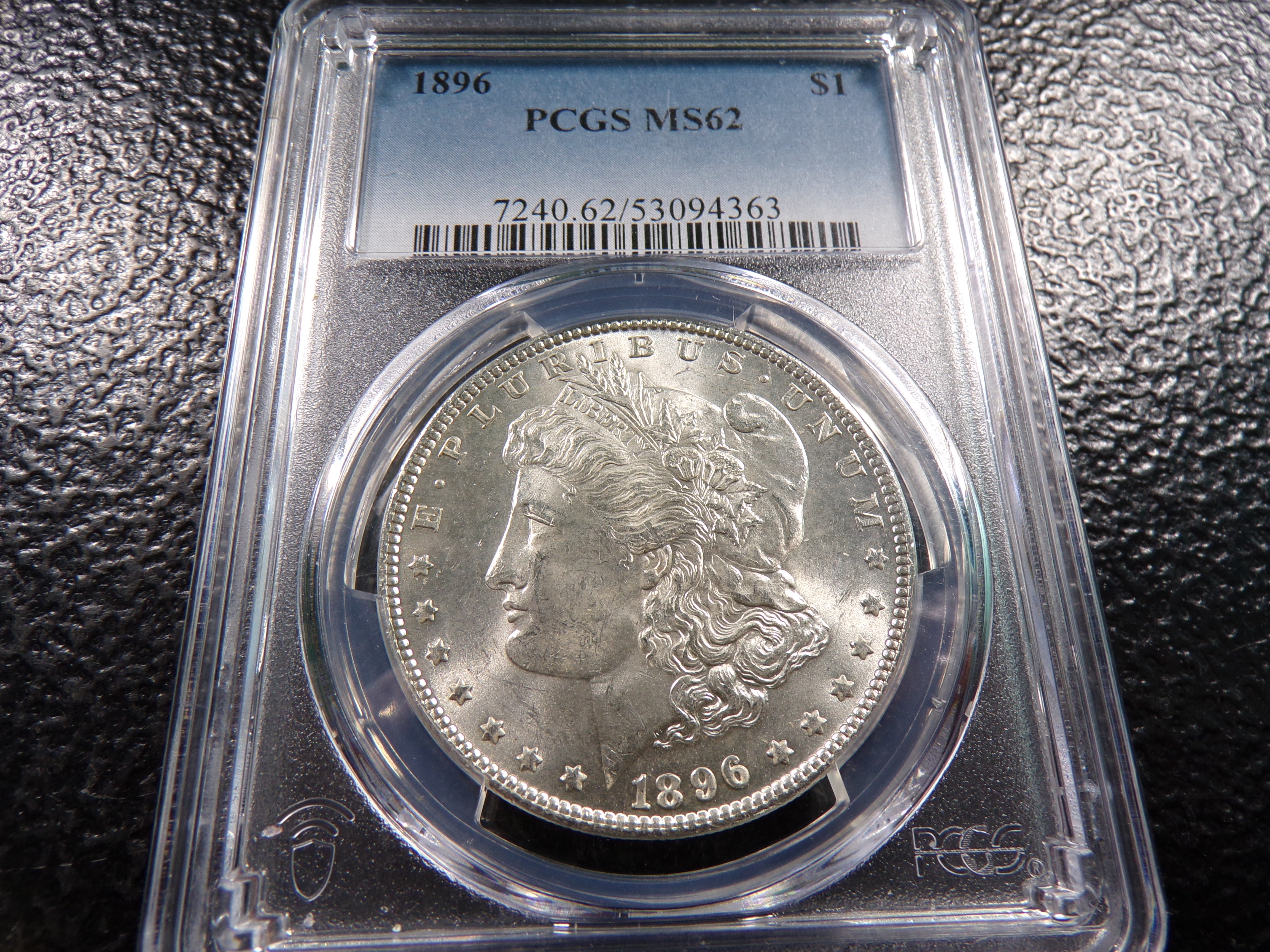 1896 PCGS MS62 MORGAN SILVER DOLLAR