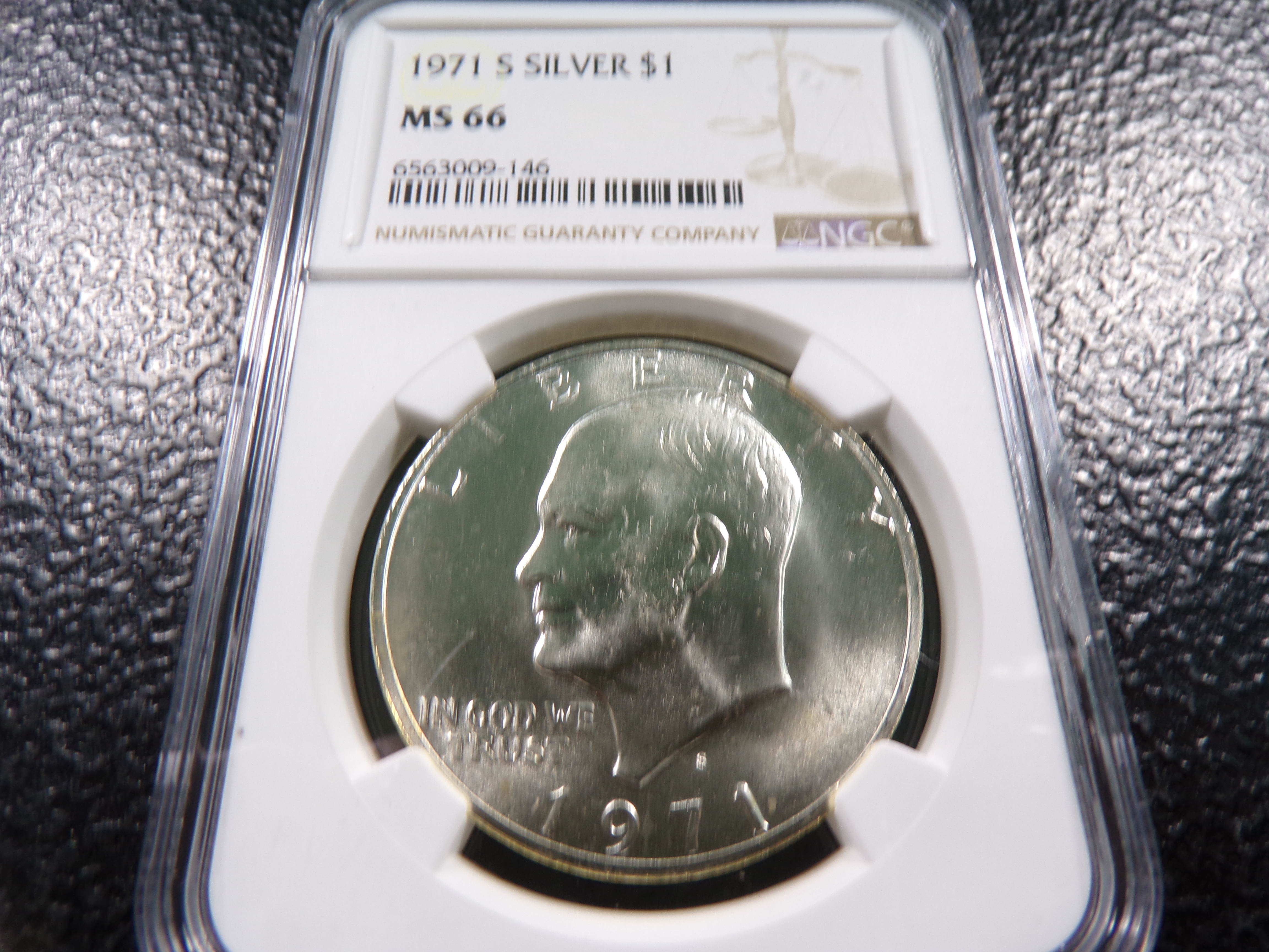 1971-S NGC MS66 EISENHOWER SILVER DOLLAR