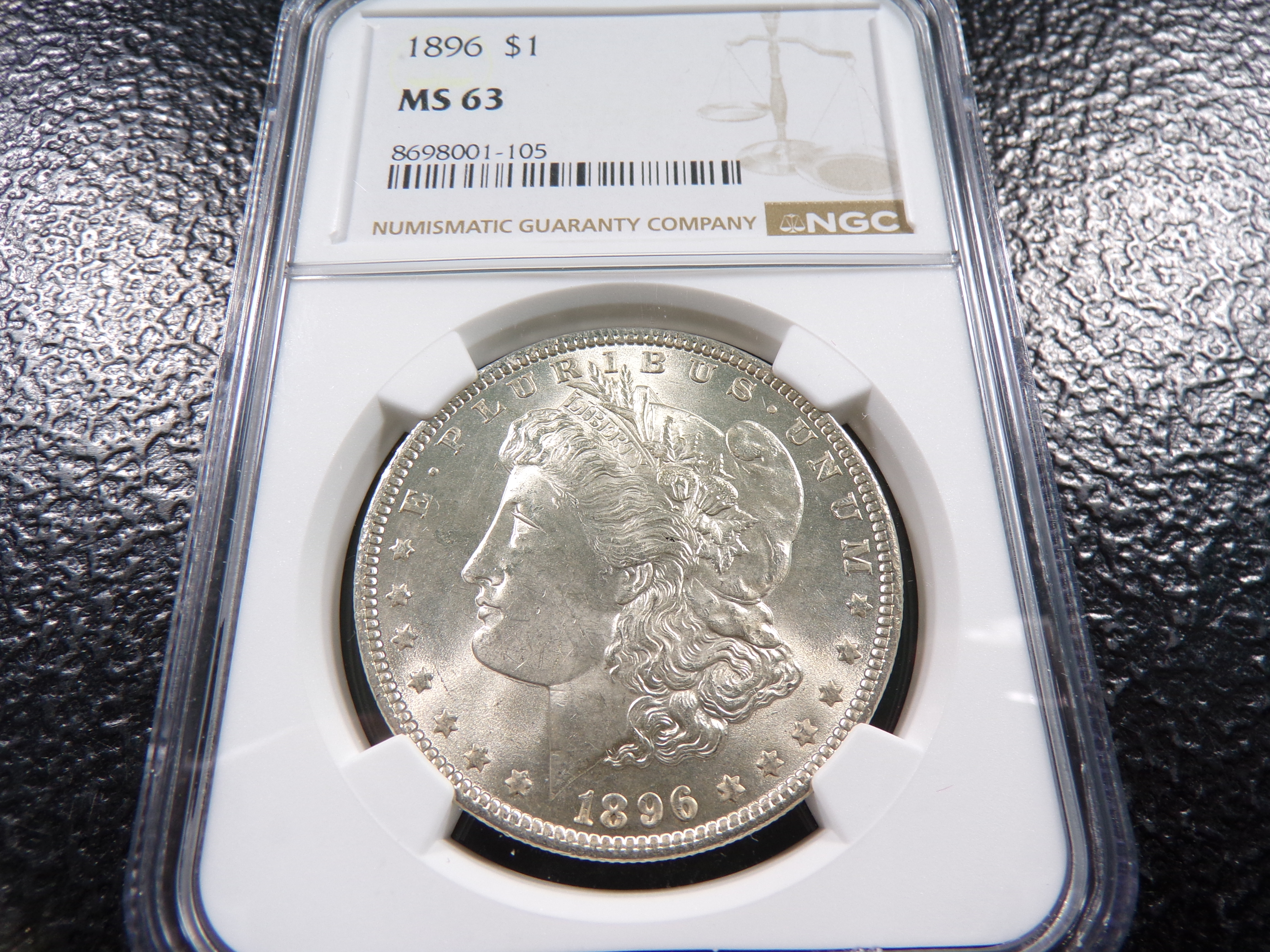1896 NGC MS63 MORGAN SILVER DOLLAR