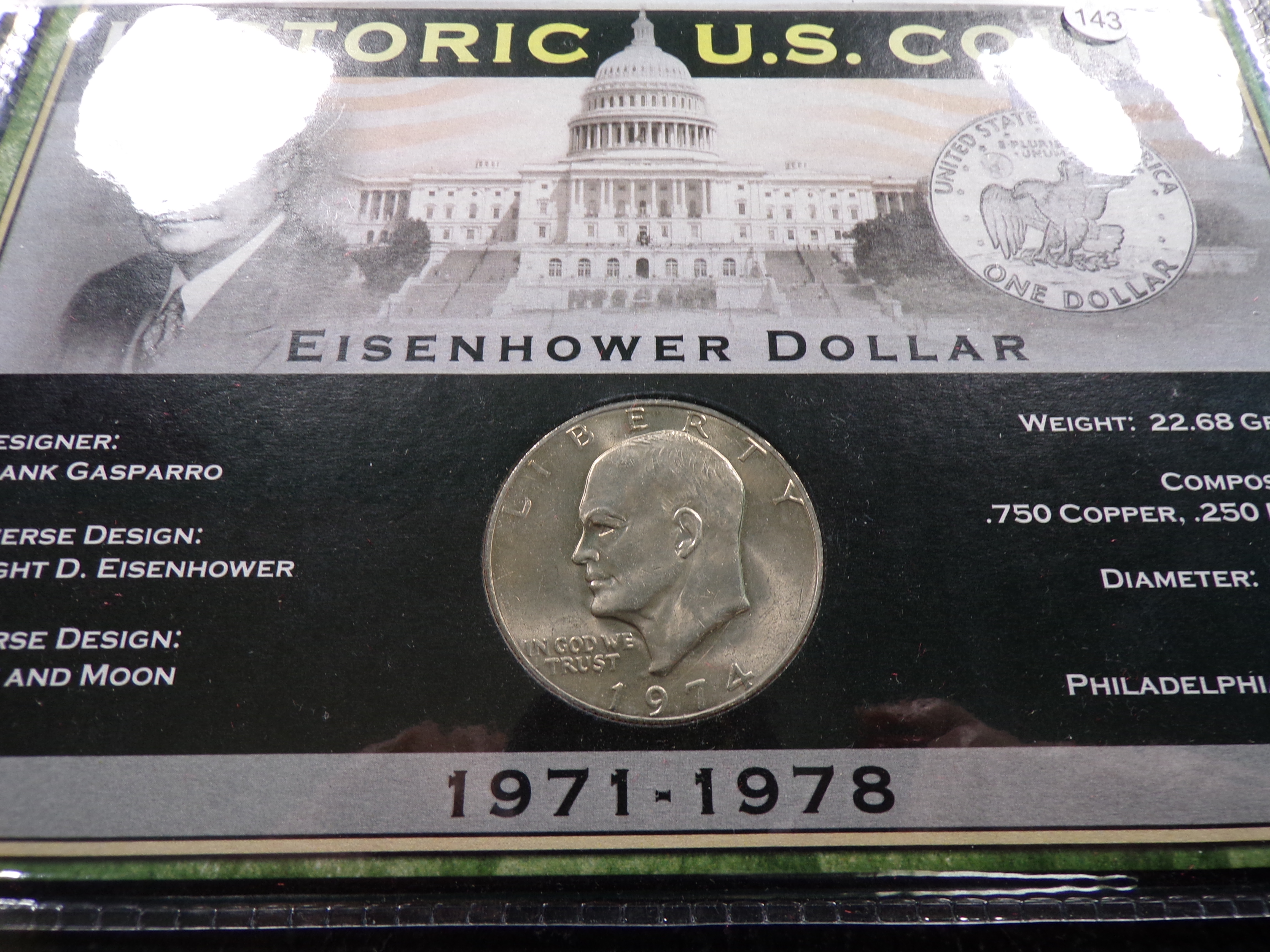 1974 EISENHOWER DOLLAR HISTORIC U.S. COINS