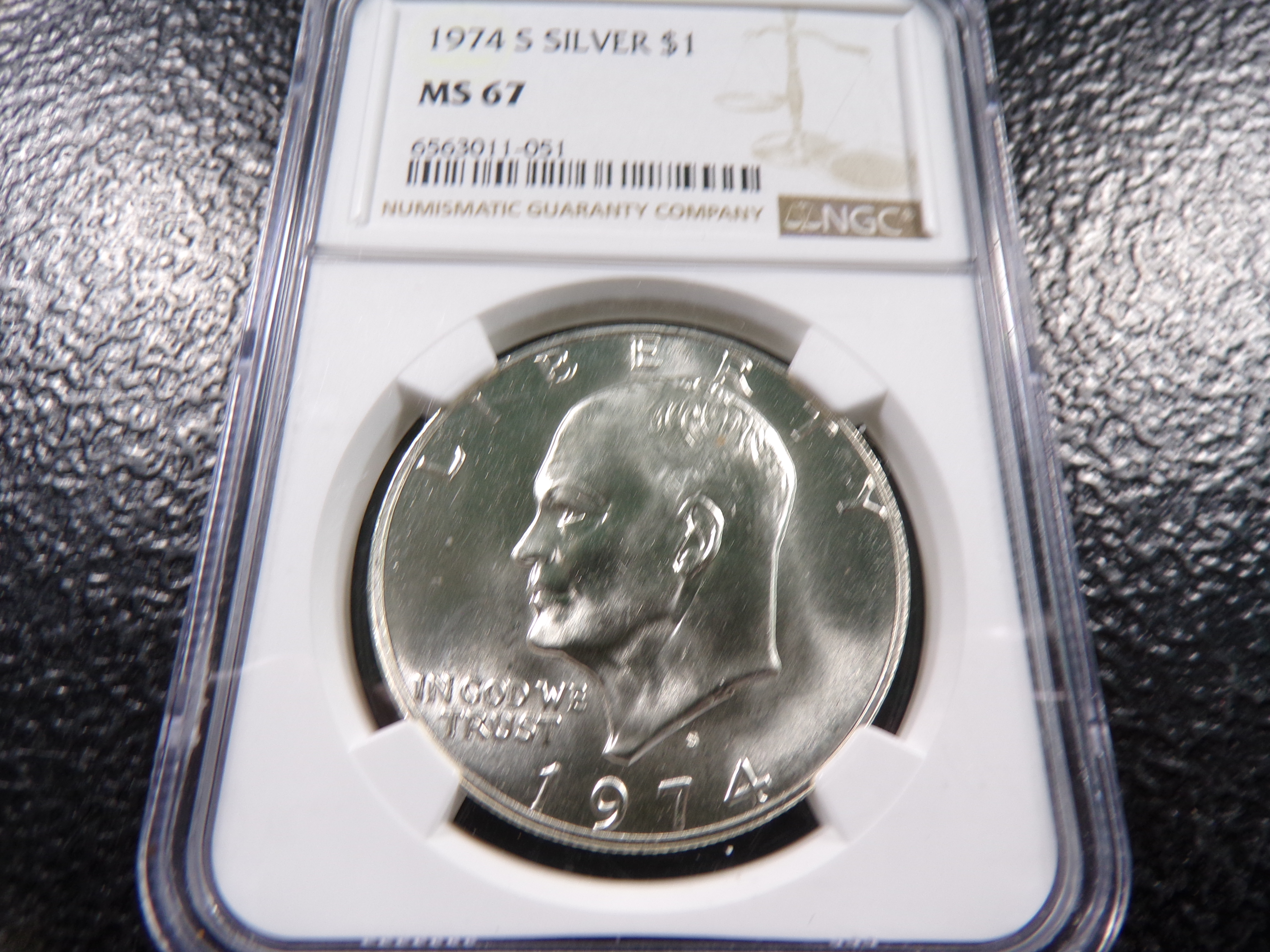 1974-S NGC MS67 EISENHOWER SILVER DOLLAR