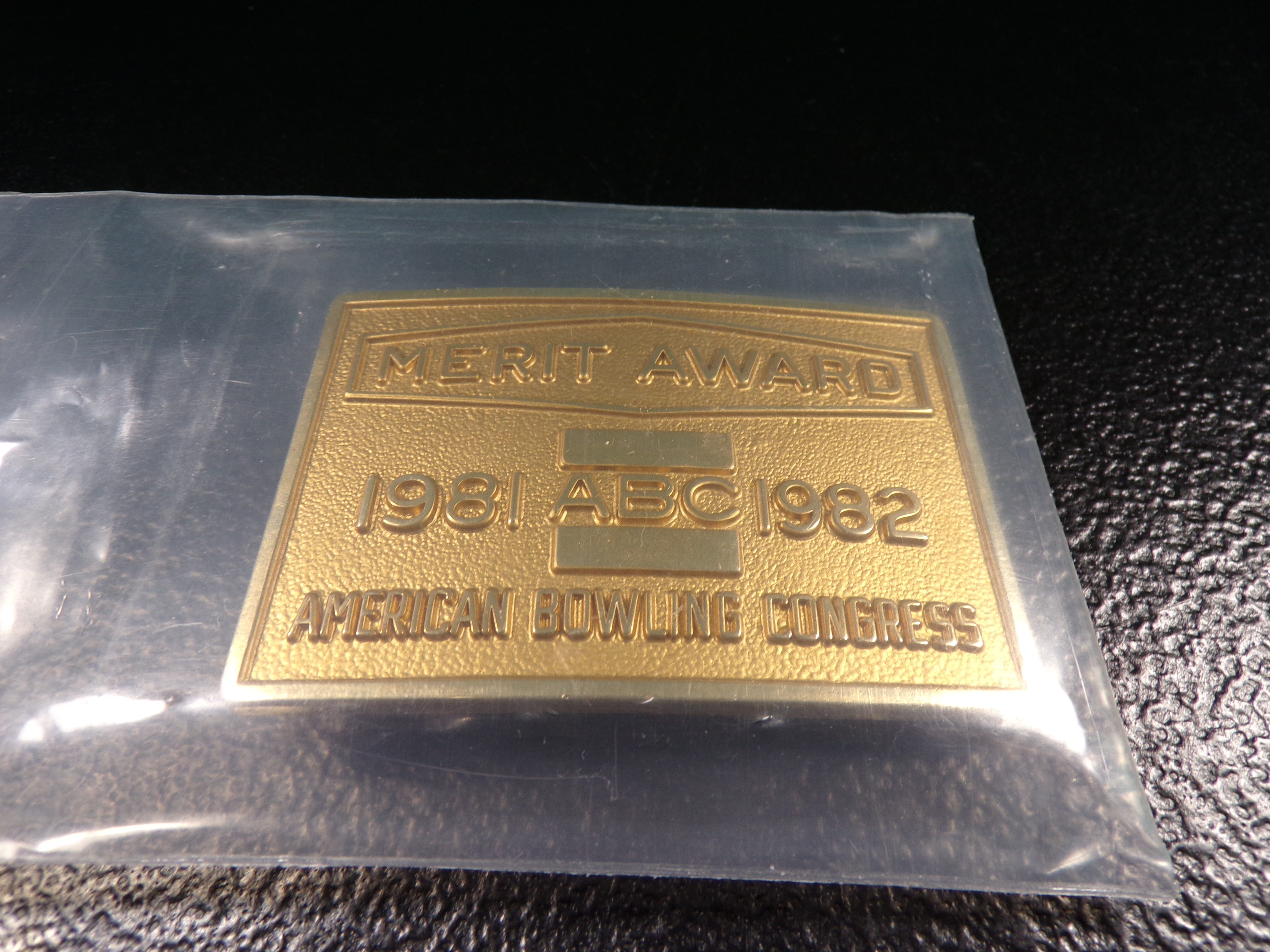1981-1982 MERIT AWARD AMERICAN BOWLING CONGRESS GOLD PLATED