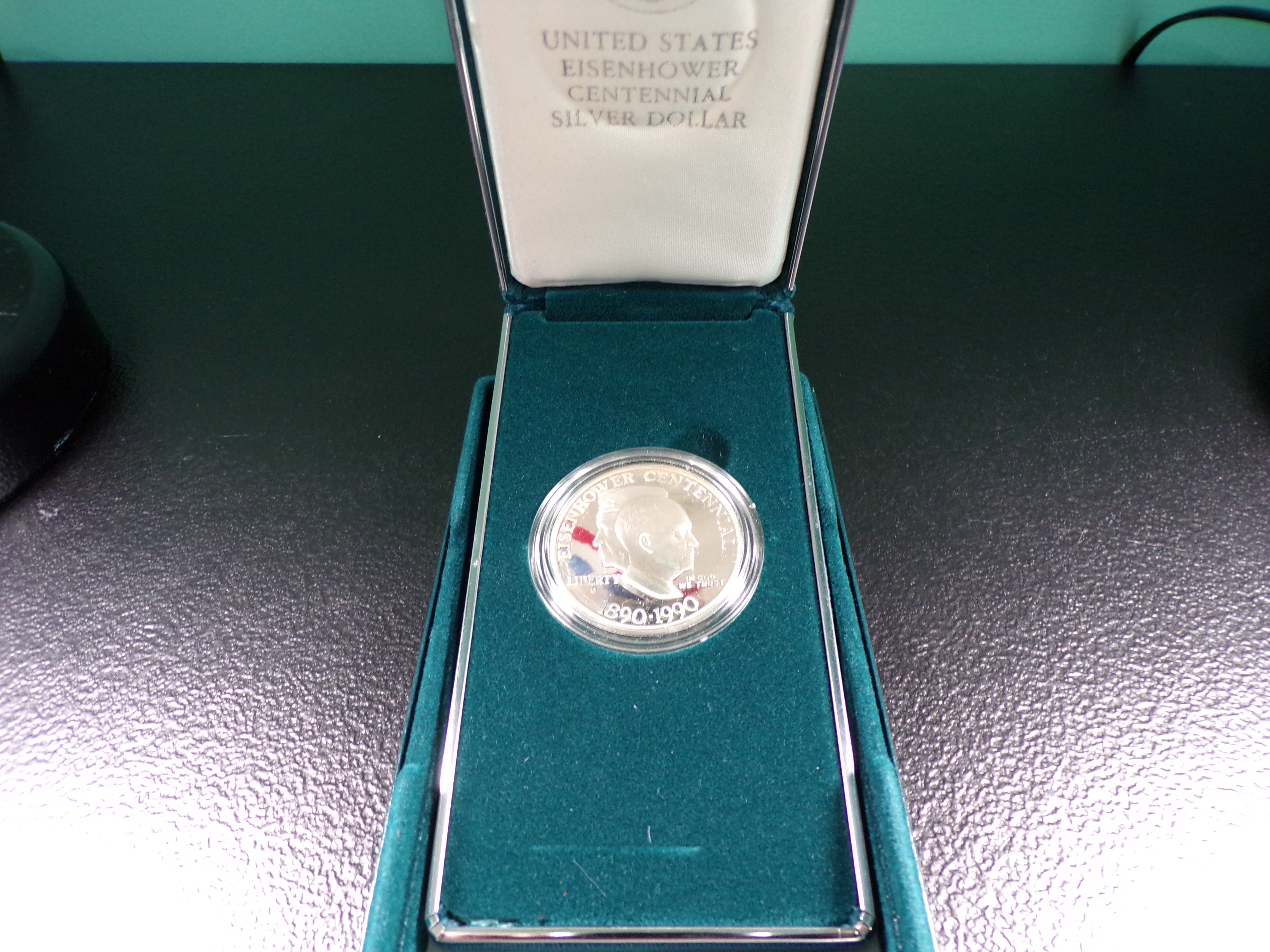 1990-P EISENHOWER CENTENNIAL COMMEM. SILVER PROOF DOLLAR