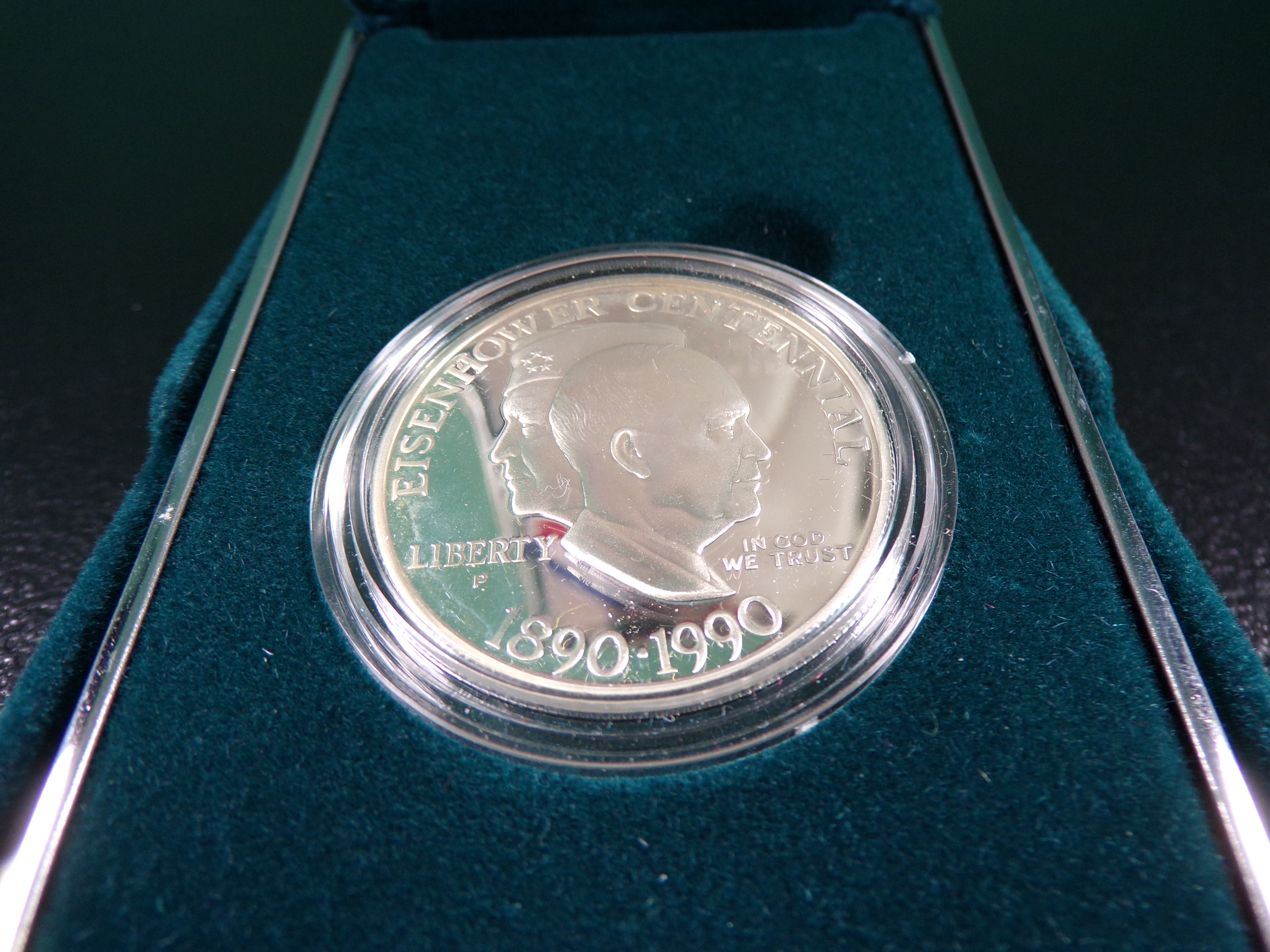 1990-P EISENHOWER CENTENNIAL COMMEM. SILVER PROOF DOLLAR