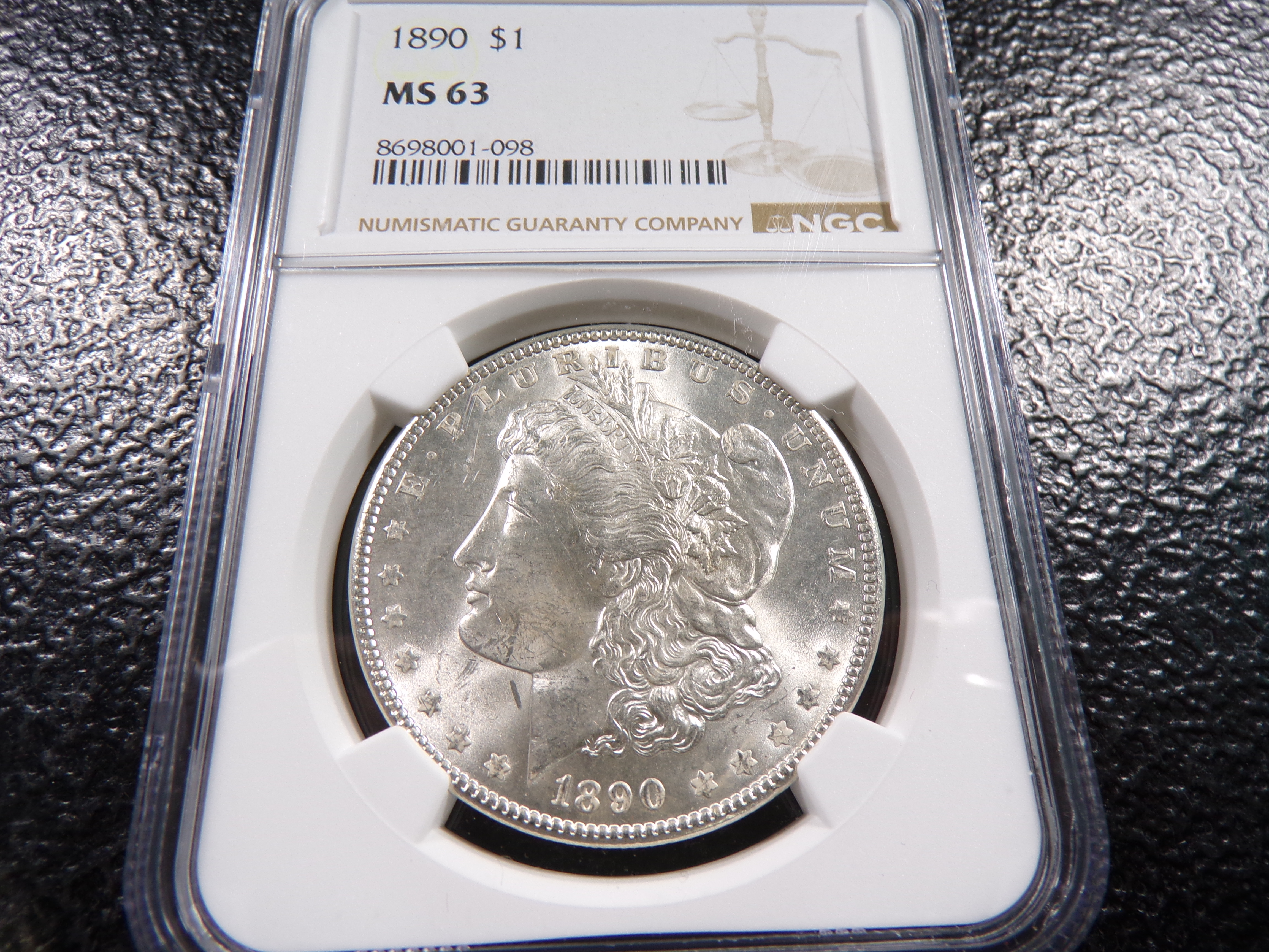 1890 NGC MS63 MORGAN SILVER DOLLAR