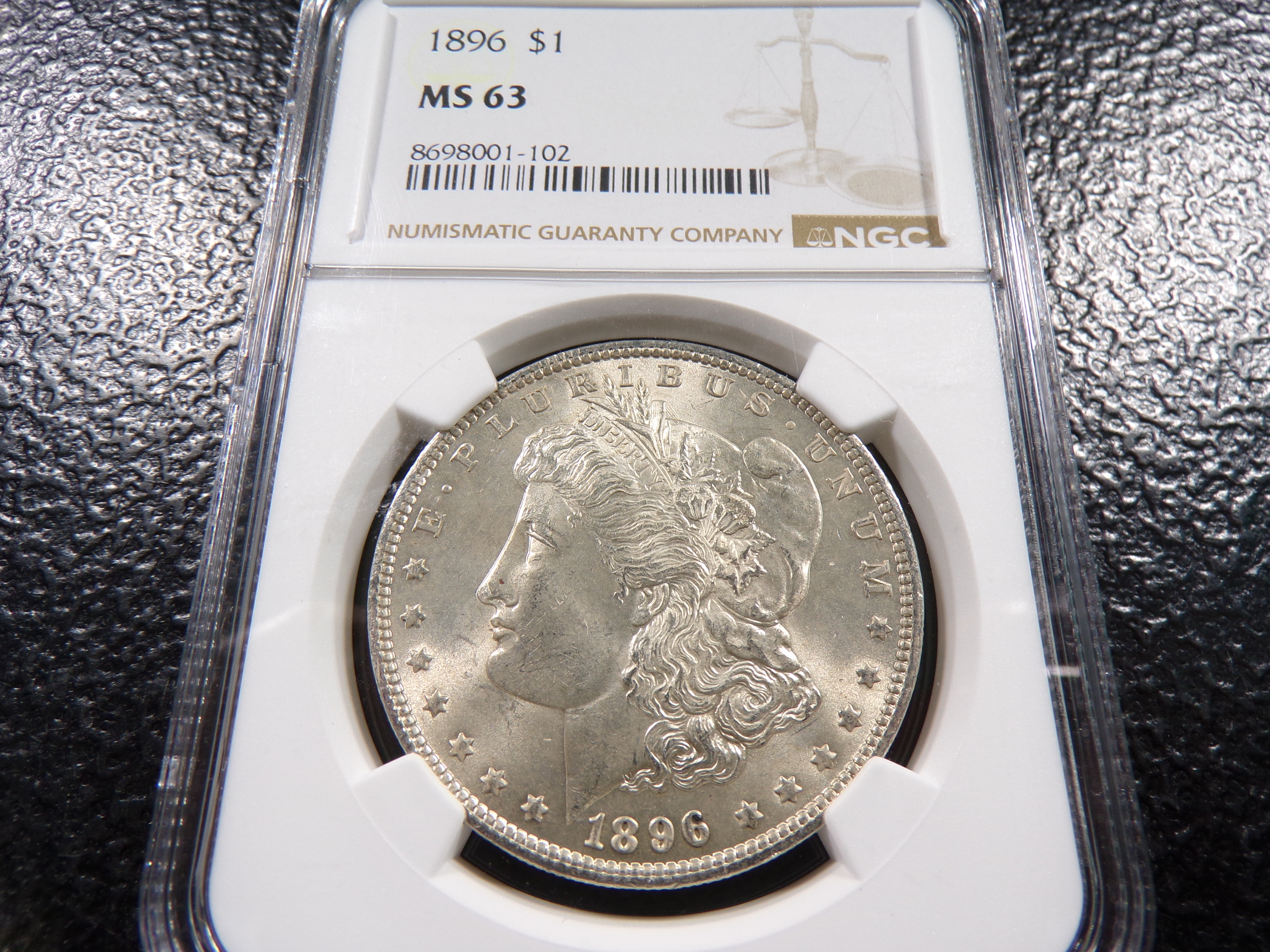 1896 NGC MS63 MORGAN SILVER DOLLAR