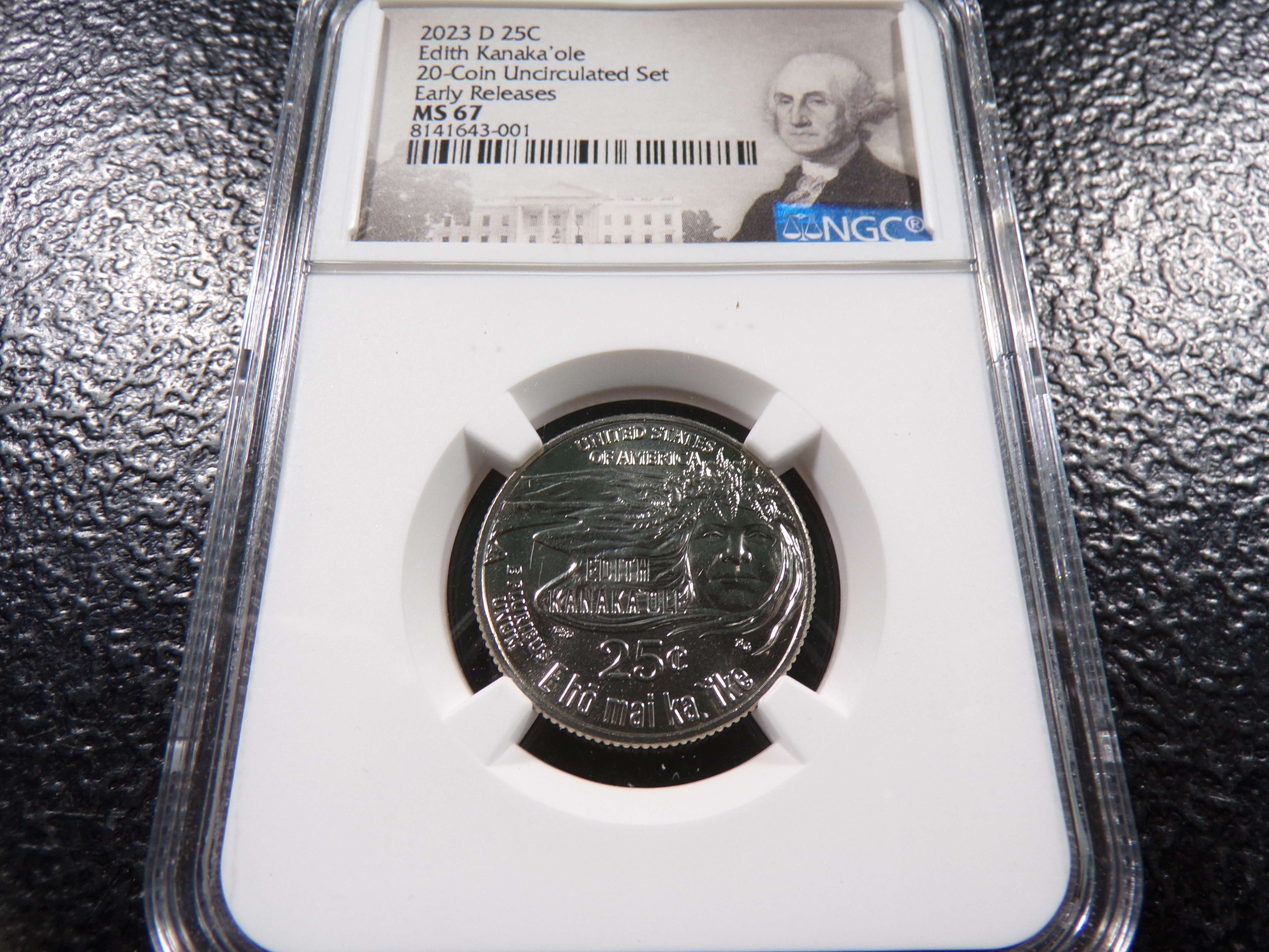 2023-D NGC MS67 EDITH KANAKA;OLE EARLY RELEASES QUARTER