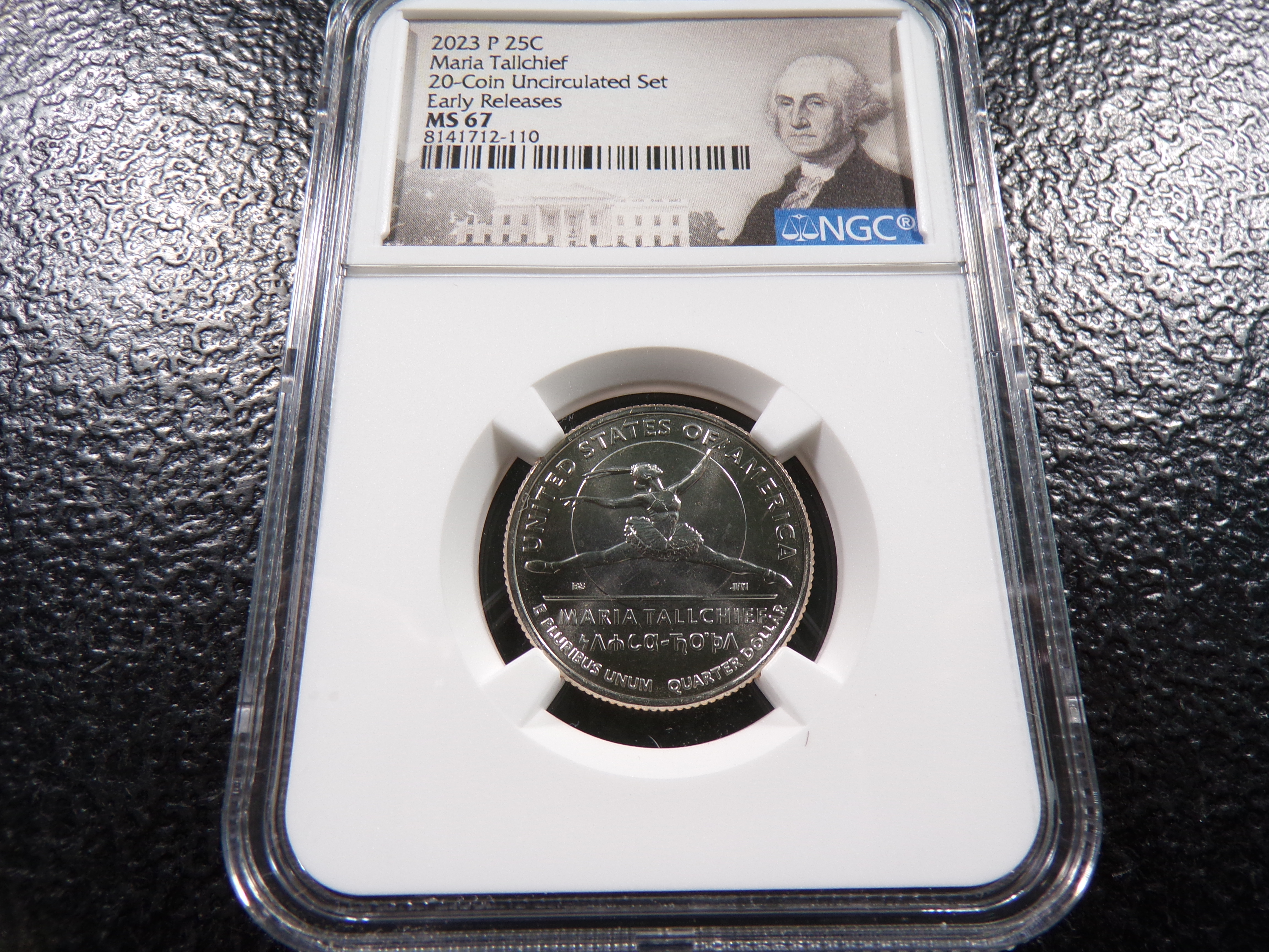 2023-P NGC MS67 MARIA TALLCHIEF EARLY RELEASES QUARTER