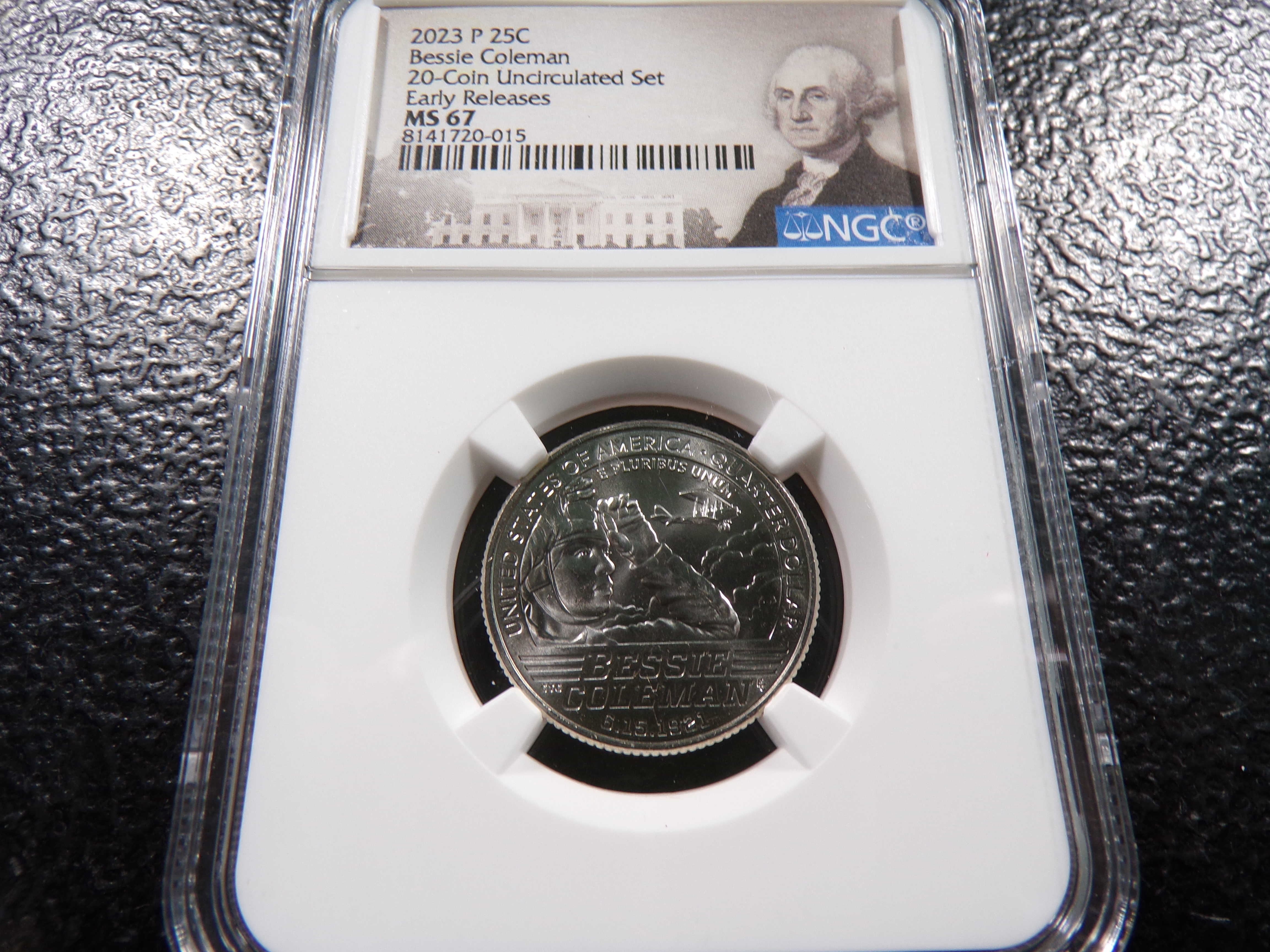 2023-P NGC MS67 BESSIE COLEMAN EARLY RELEASES QUARTER