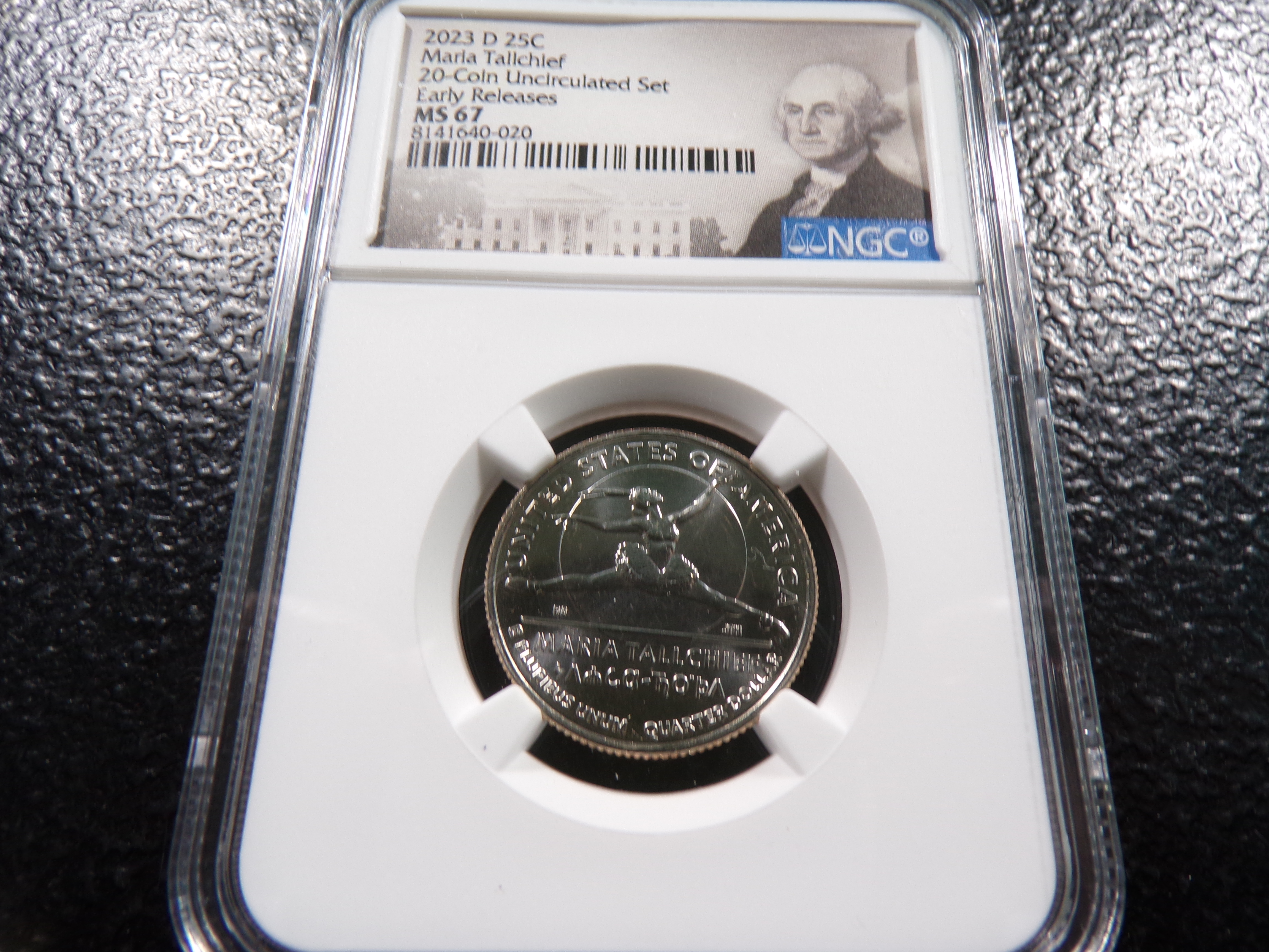 2023-D NGC MS67 MARIA TALLCHIEF QUARTER
