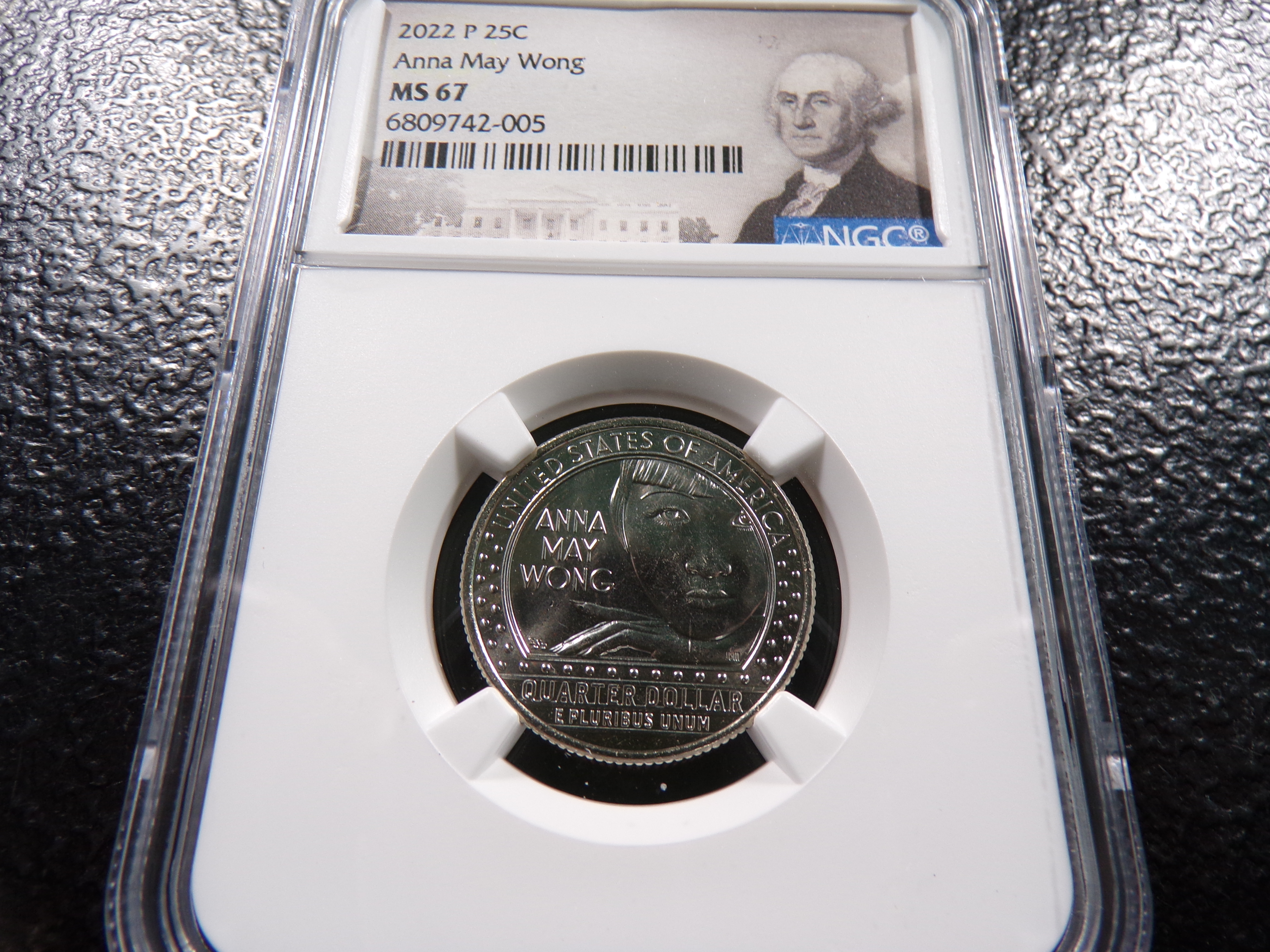 2022-P NGC MS67 ANNA MAY WONG QUARTER