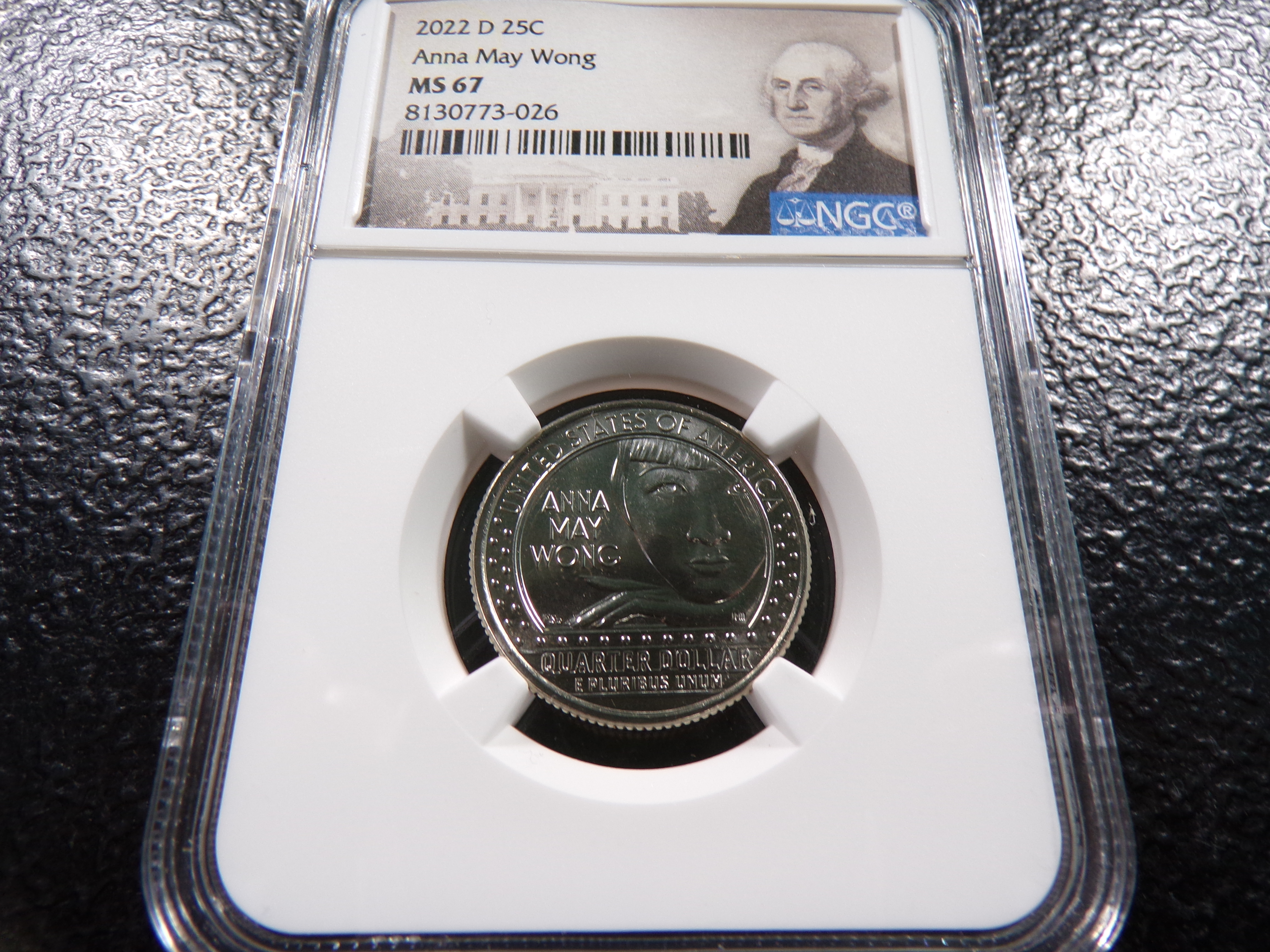 2022-D NGC MS67 ANNA MAY WONG QUARTER