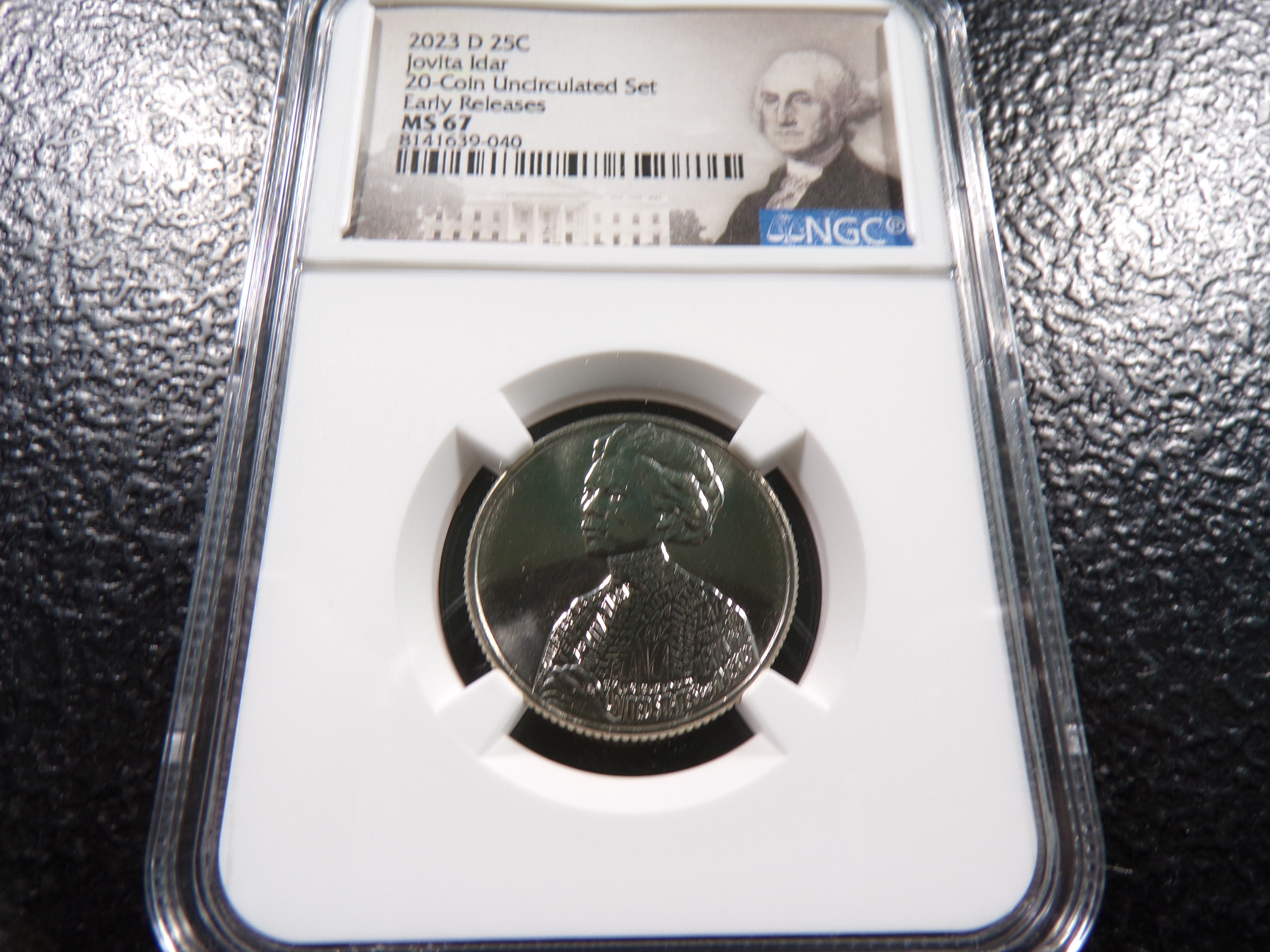2023-D NGC MS67 JOVITA IDAR QUARTER