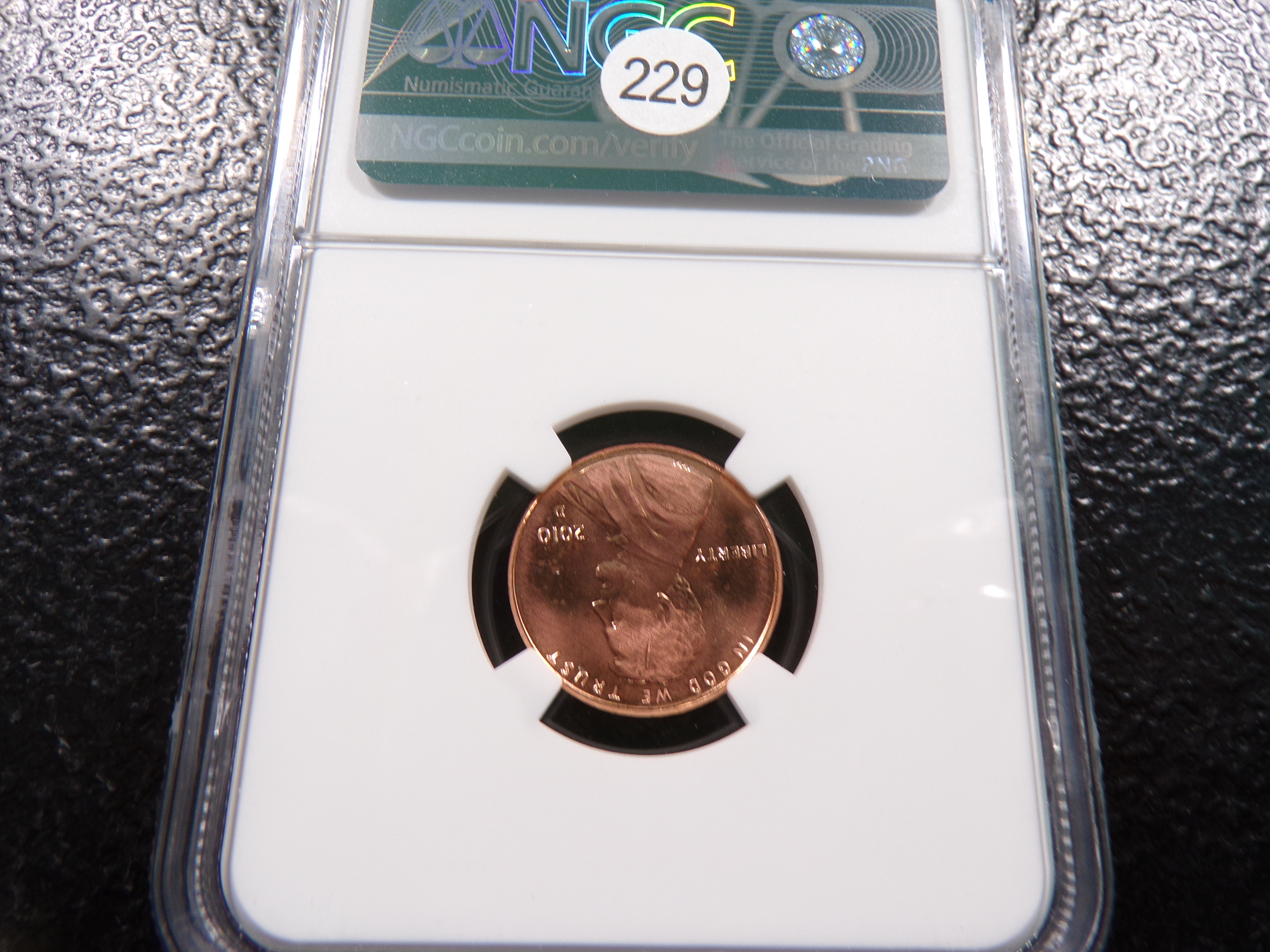 2010-D NGC GEM UNC. SIGNED FIRST YEAR SHIELD REVERSE LINCOLN UNION SHIELD CENT