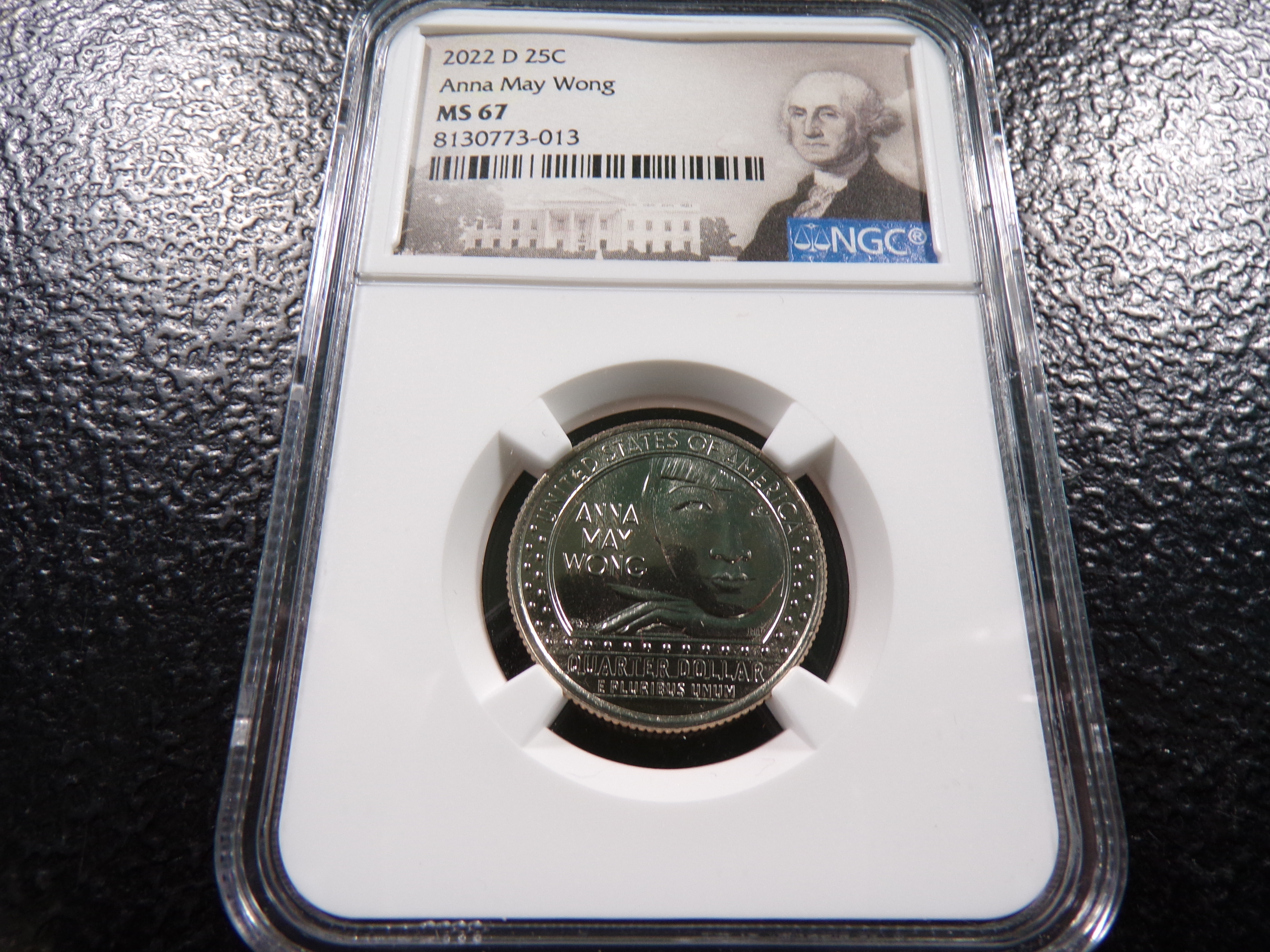 2022-D NGC MS67 ANNA MAY WONG QUARTER