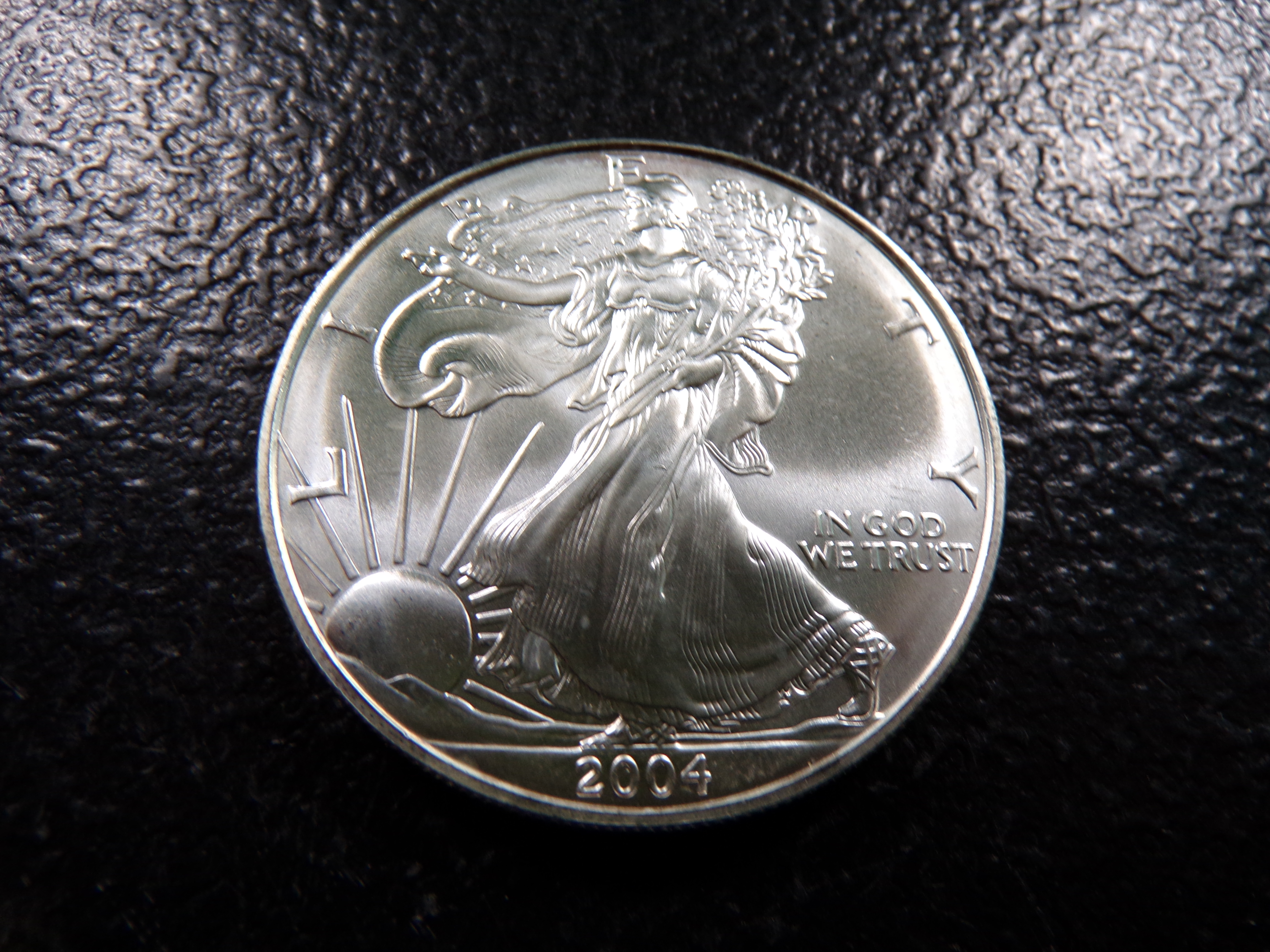 2004 AMERICAN SILVER EAGLE DOLLAR *1 OZ. FINE SILVER