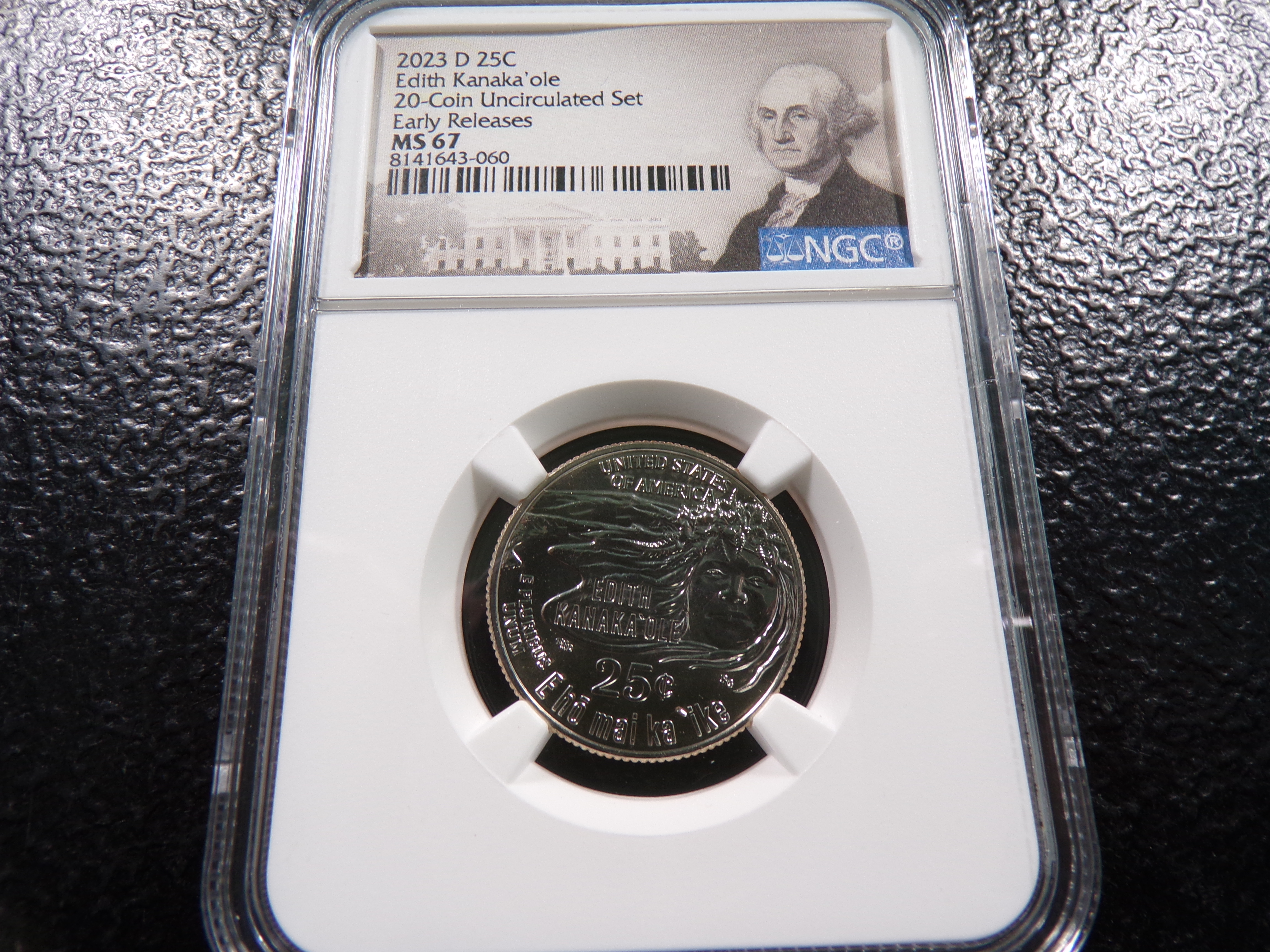2023-D NGC MS67 EDITH KANAKA;OLE EARLY RELEASES QUARTER