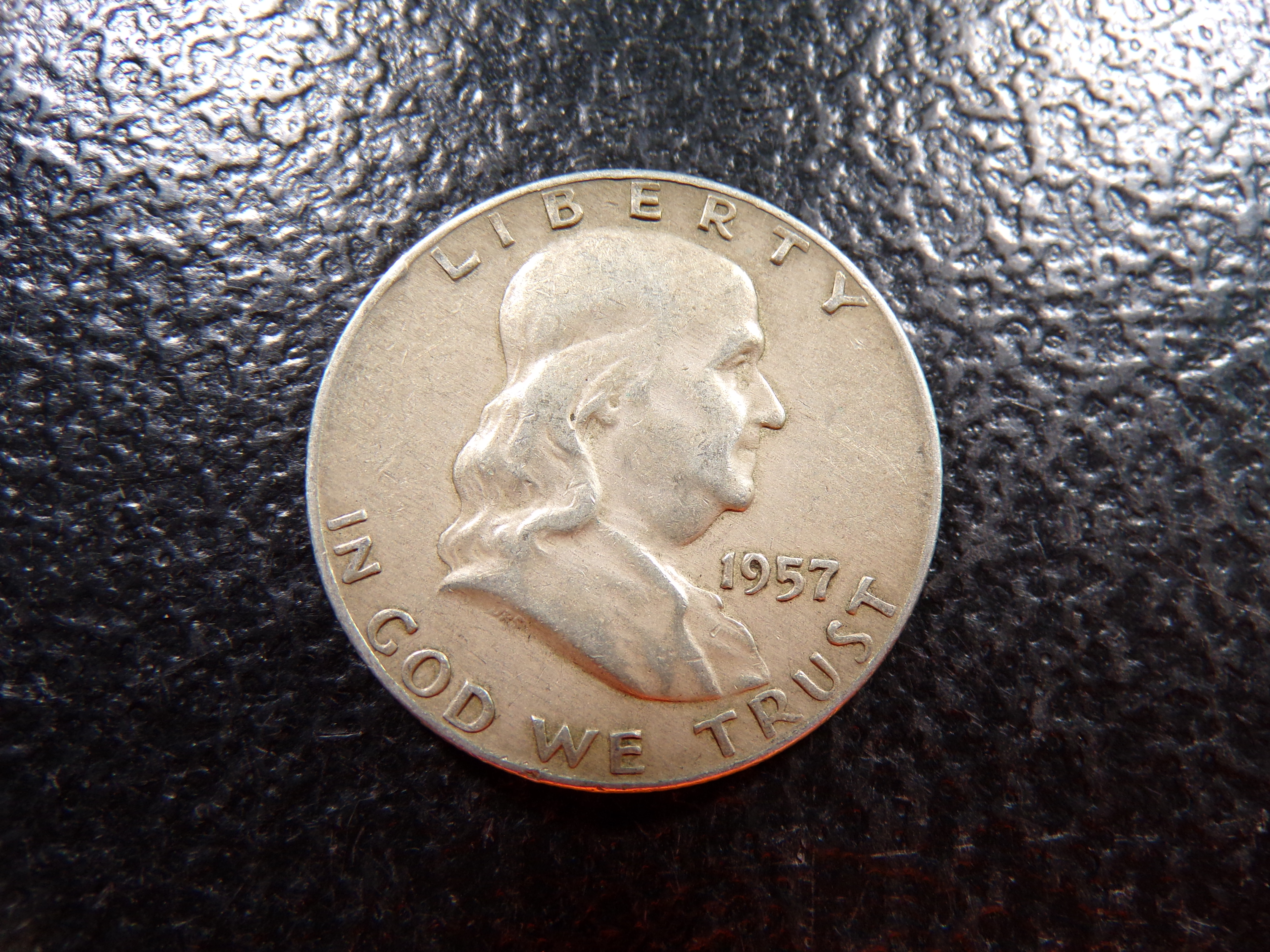 1957-D FRANKLIN SILVER HALF DOLLAR