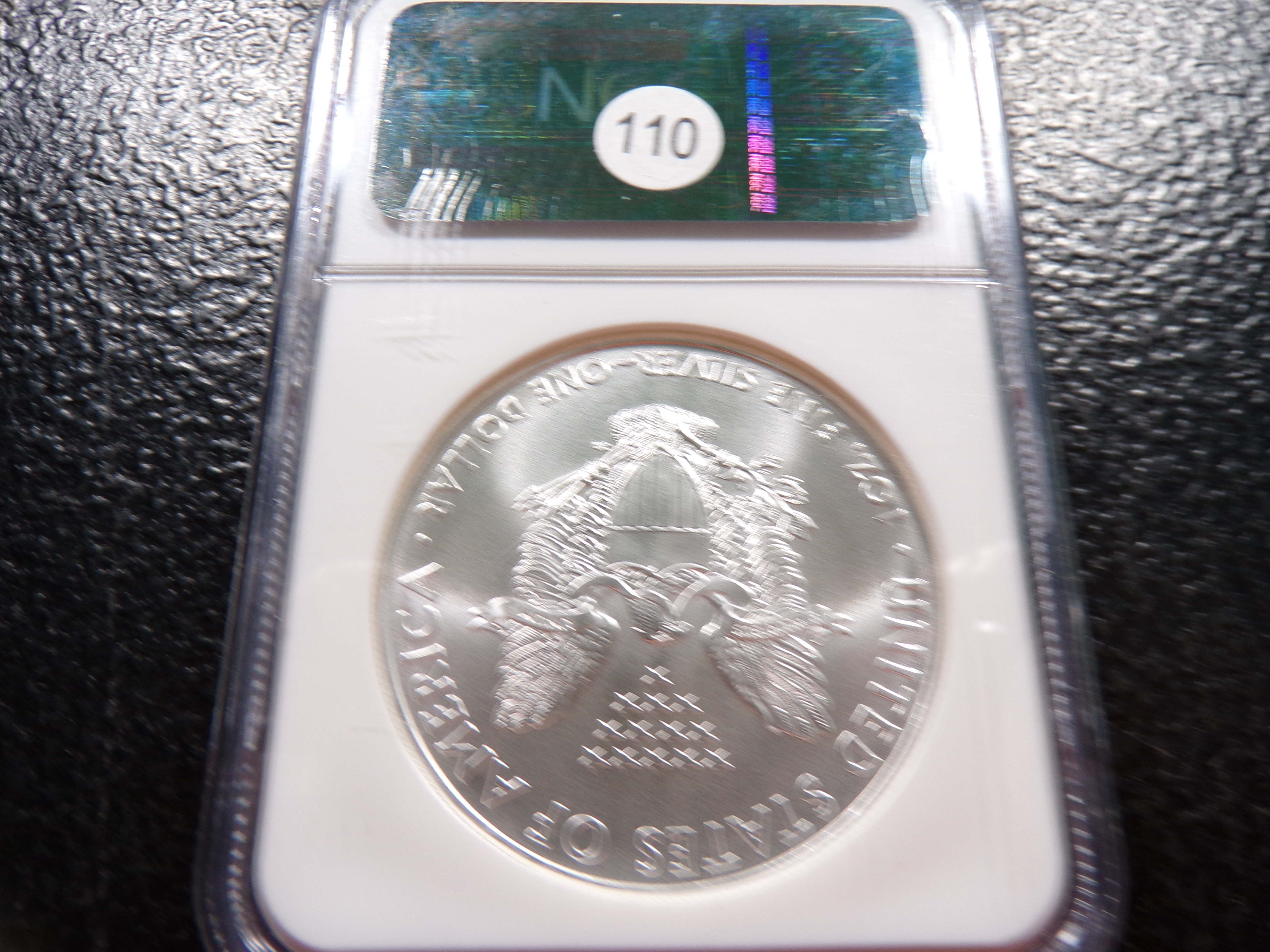 2008 NGC GEM UNCIRCULATED AMERICAN SILVER EAGLE DOLLAR