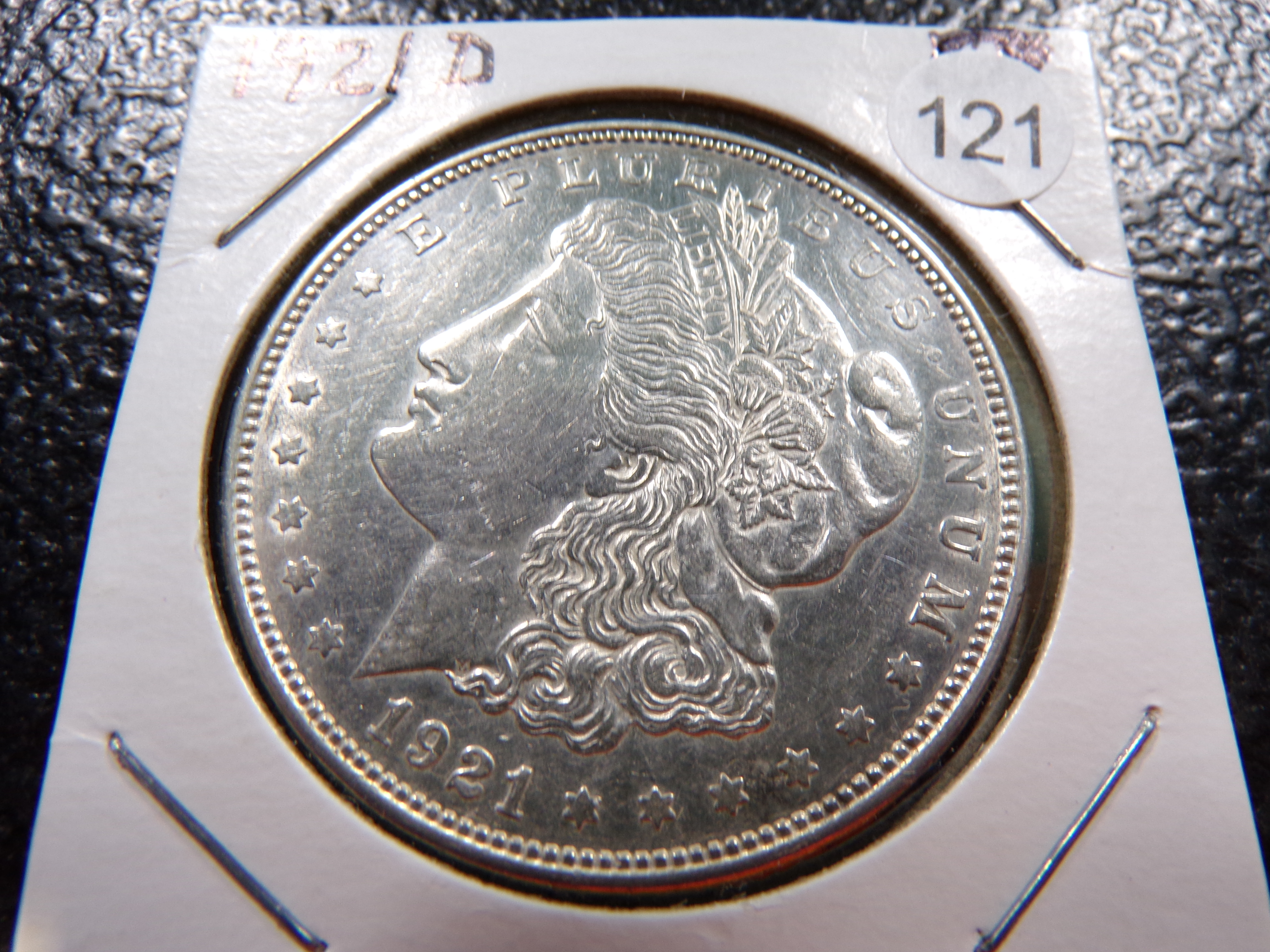 1921-D MORGAN SILVER DOLLAR