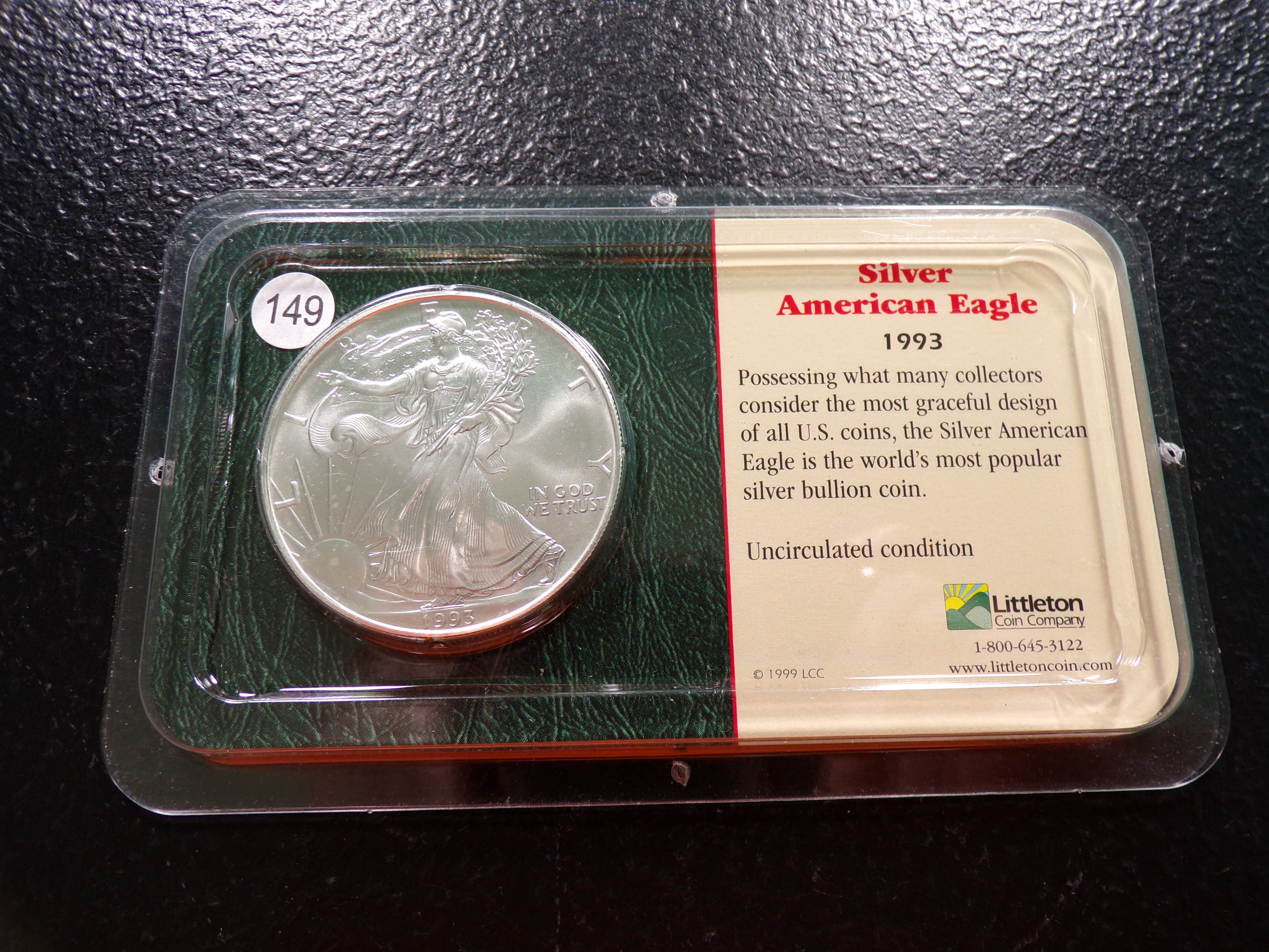 1993 AMERICAN SILVER EAGLE DOLLAR