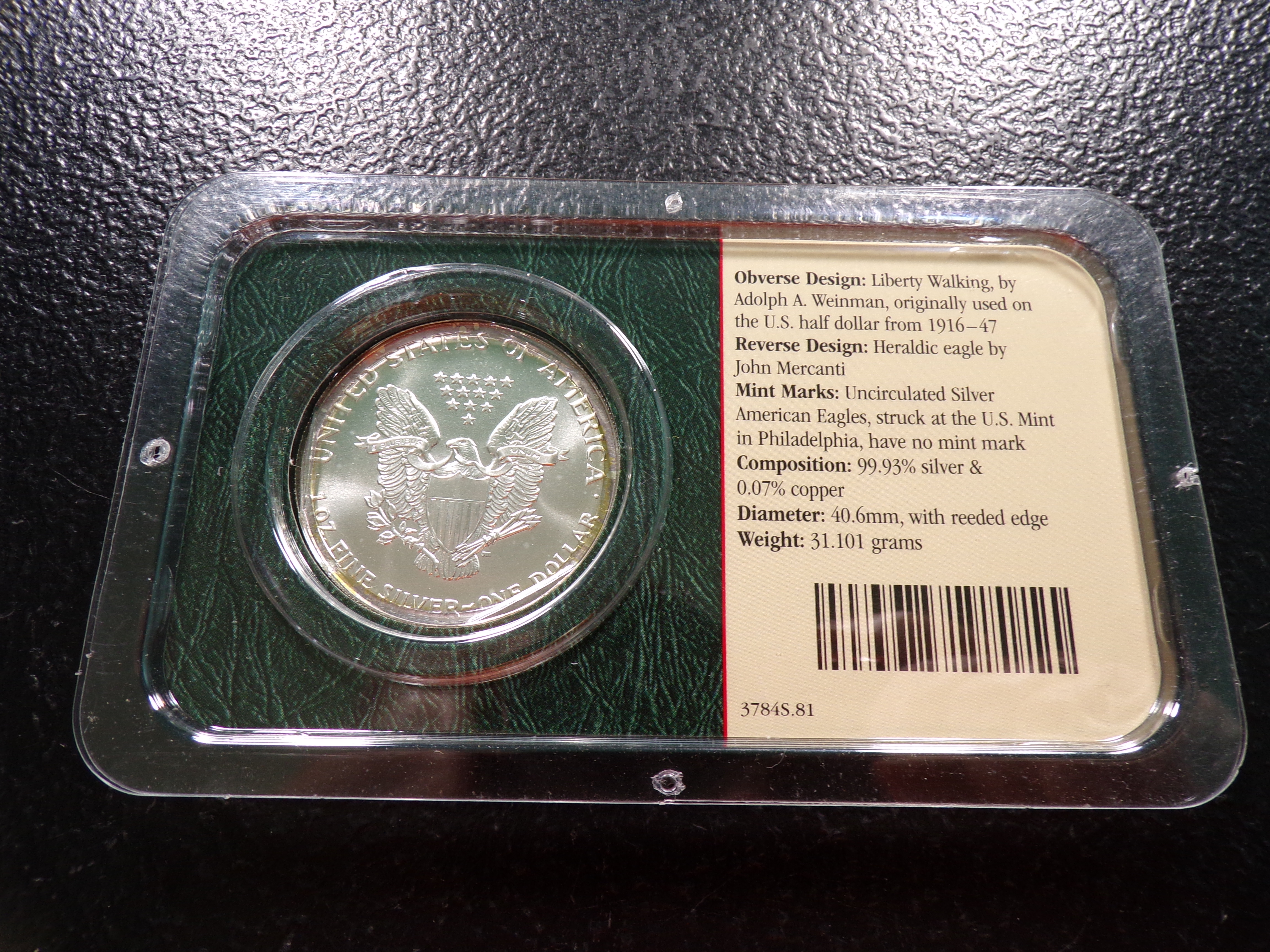 1993 AMERICAN SILVER EAGLE DOLLAR