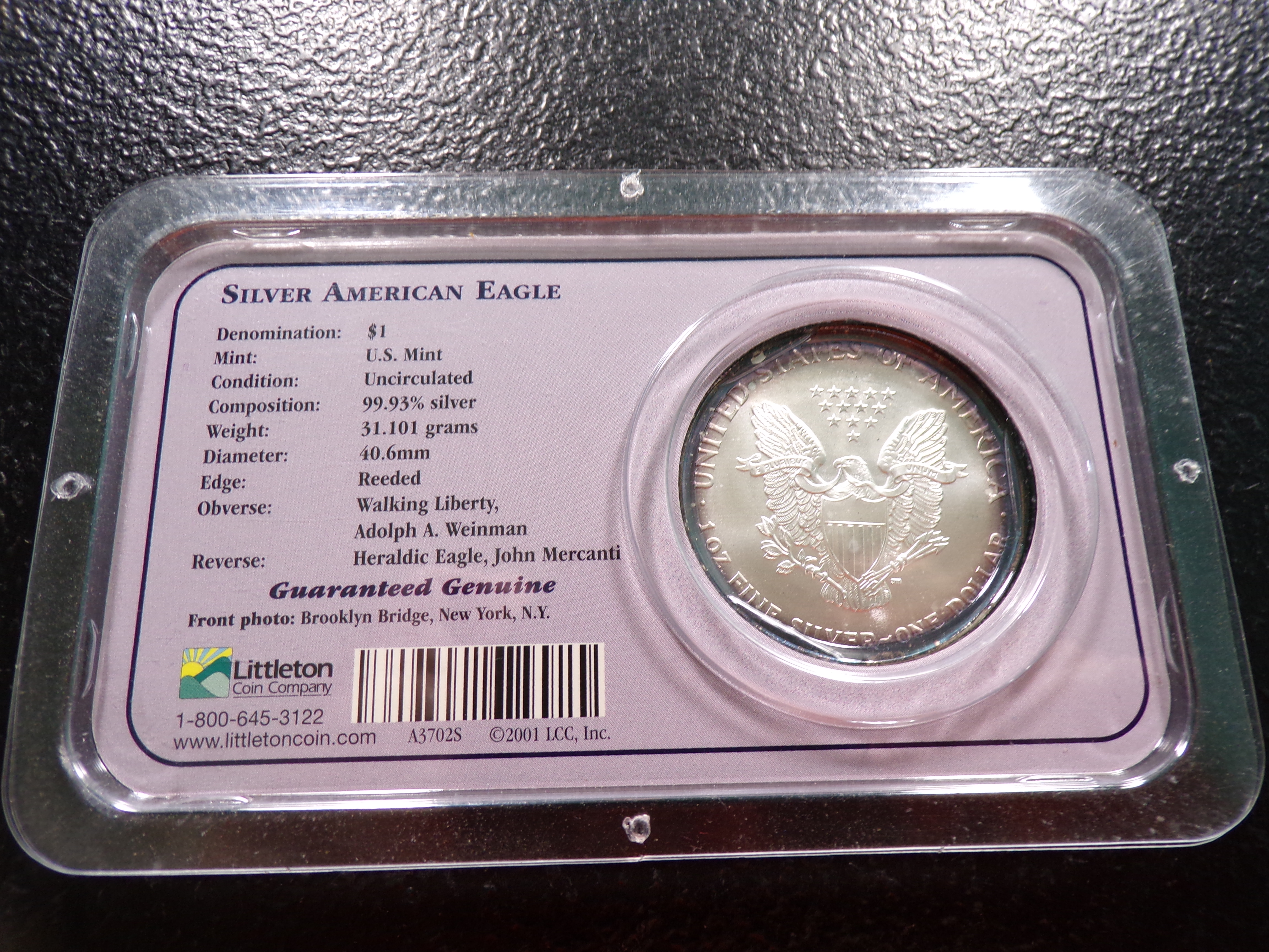 1995 AMERICAN SILVER EAGLE DOLLAR
