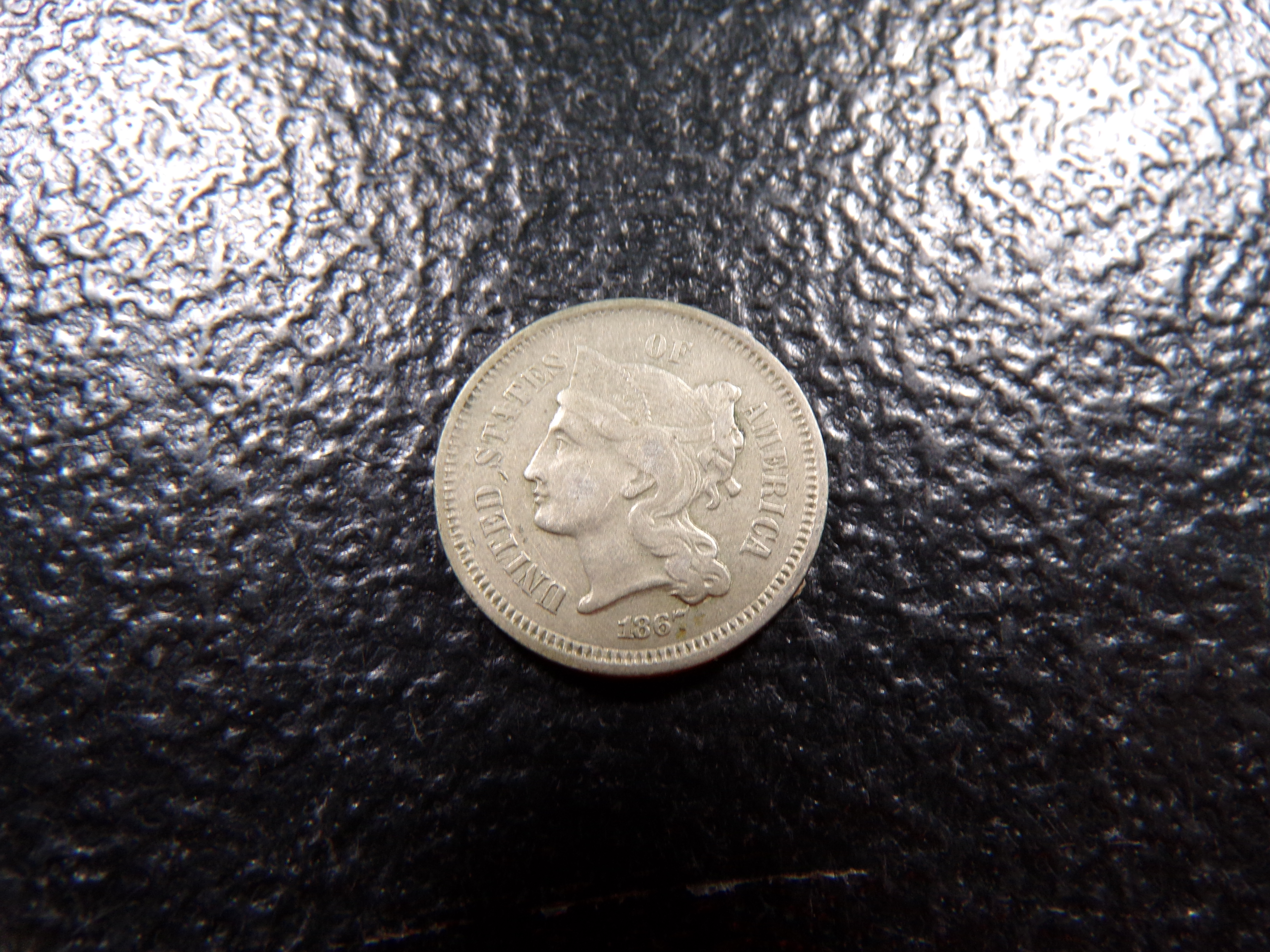1867 III CENT NICKEL