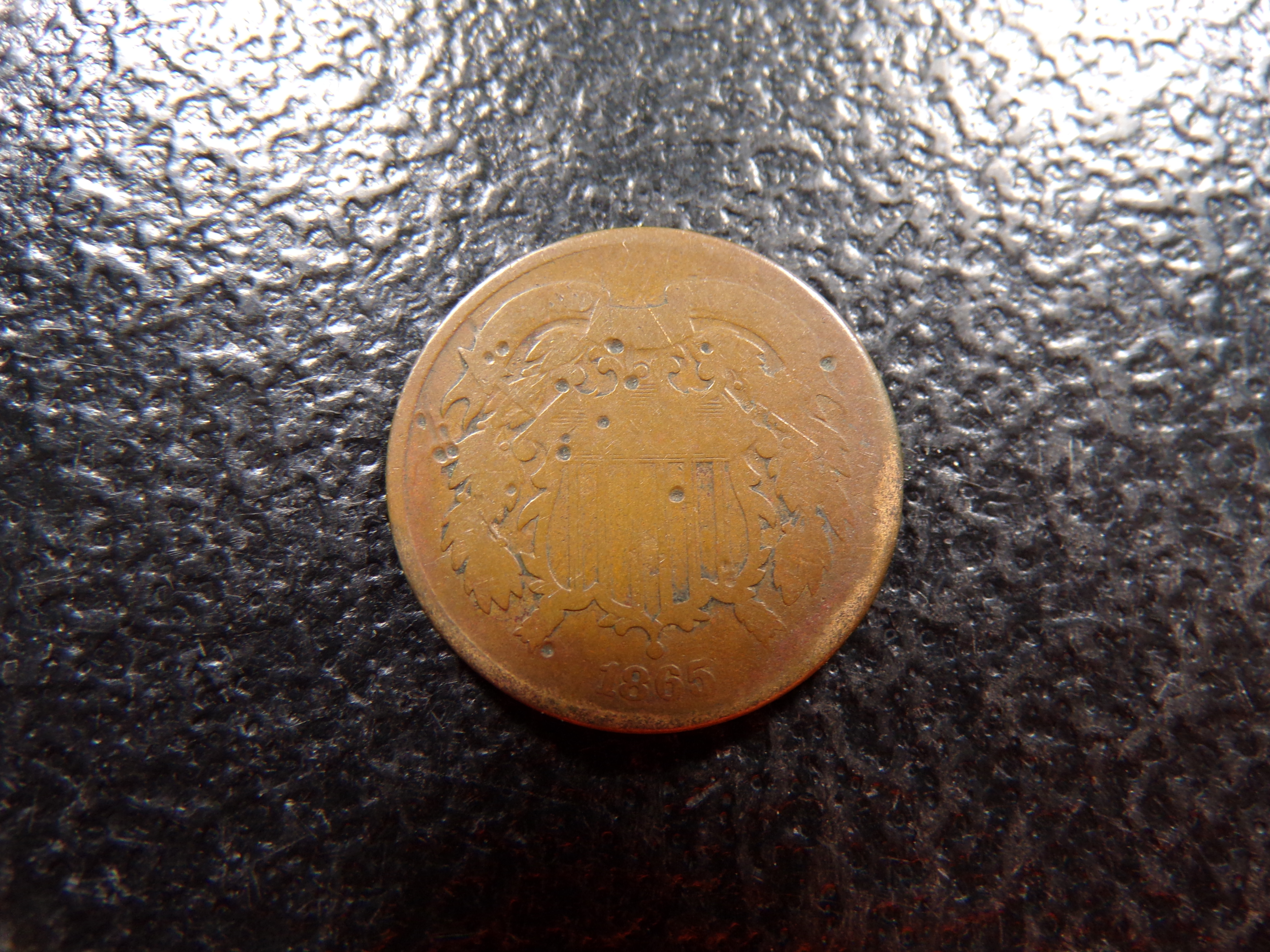 1865 TWO CENT PIECE